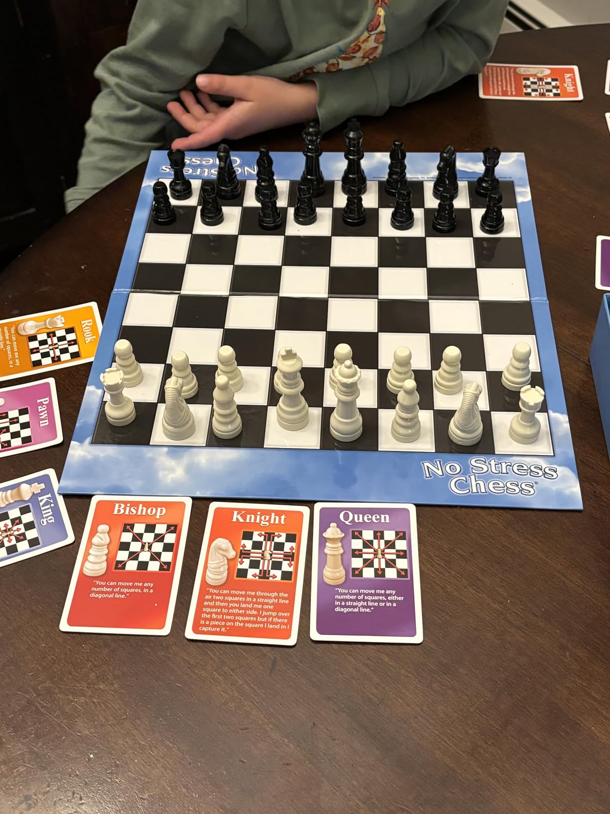 No Stress Chess by Winning Moves Games USA, Celebrating 20 Years as the Chess Teaching Game Using Innovative Action Cards, for 2 Players, Ages 7+ customer photo 2