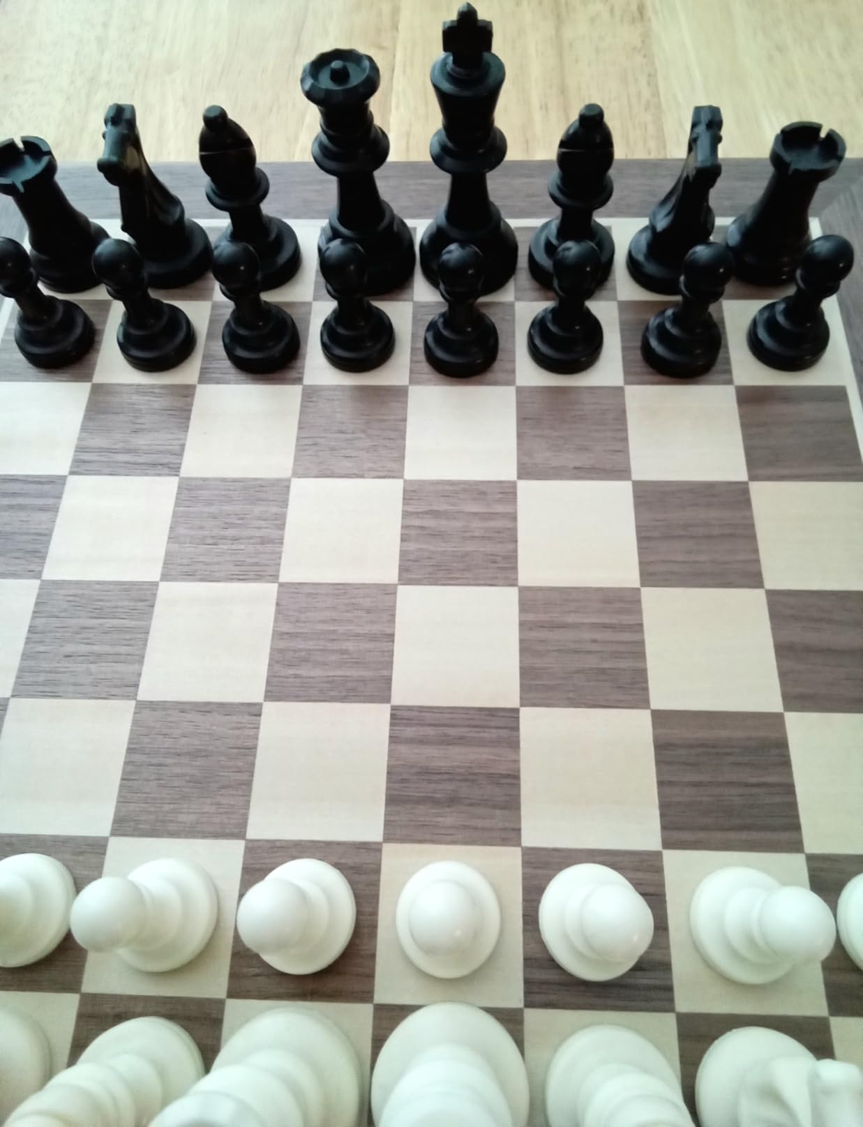 WE Games Classic Walnut Wooden Chess Board Only 11.875 inches, Large Chess Board for Adults, Wood Veneer Chessboard, 1.25 inch Squares customer photo 2