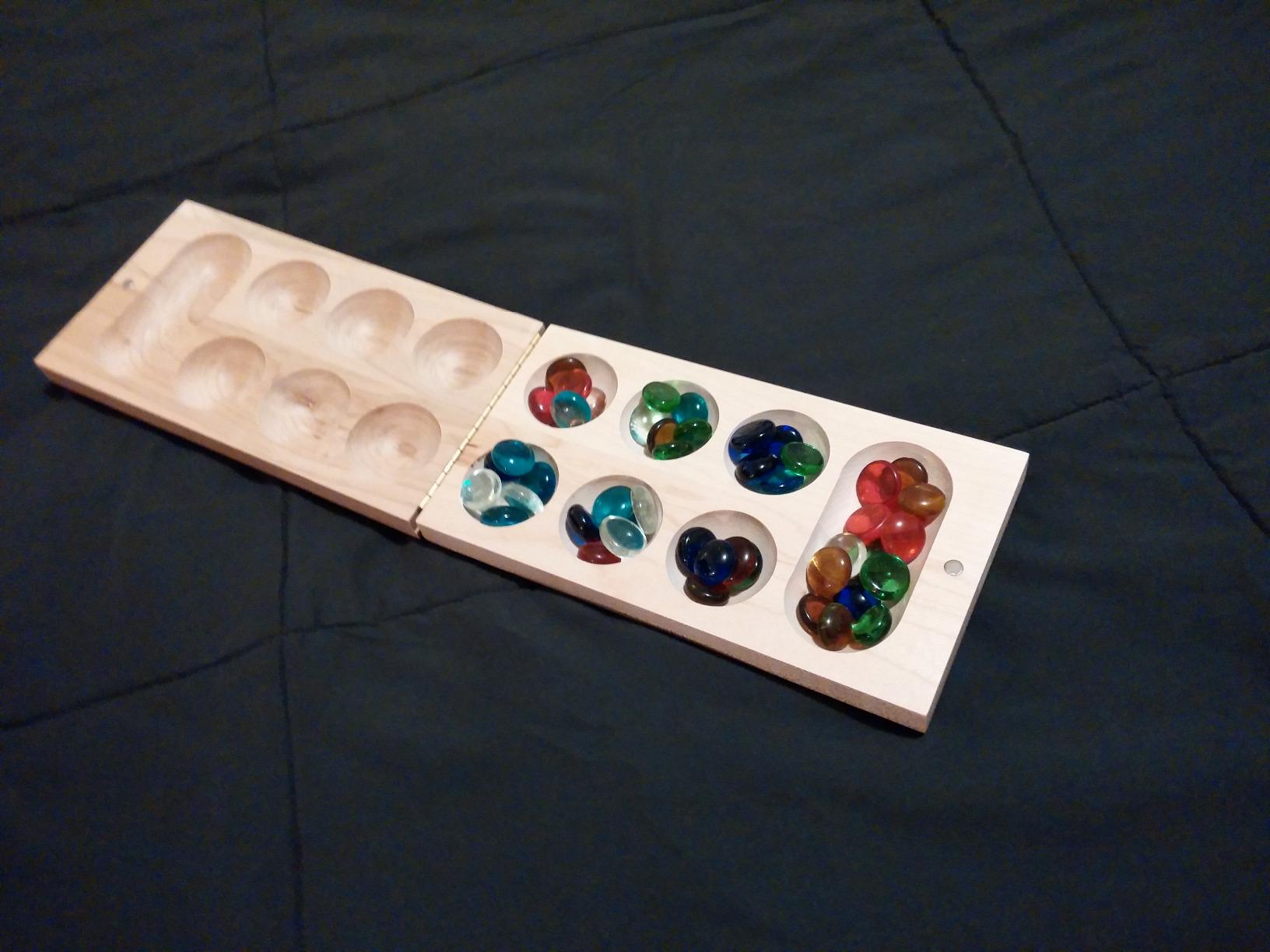 WE Games Solid Wood Folding Mancala Board Game - 18 in., Travel Games for Adults customer photo 1