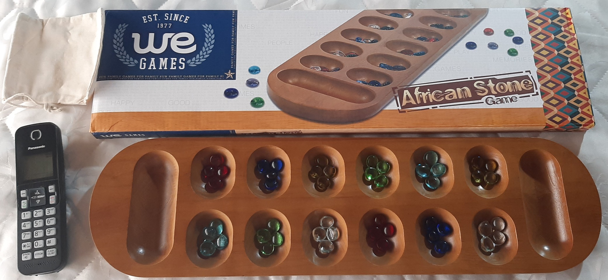 Coffee Table African Stone Game - Solid Wood with Walnut Stain customer photo 2
