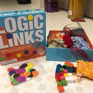 MindWare Logic Links Puzzle Games - Brain Teaser Puzzles for Kids and Brain Games for Adults - 166 Challenging Brain Puzzles, 32 Game Chips - Ages 6+ customer photo 1