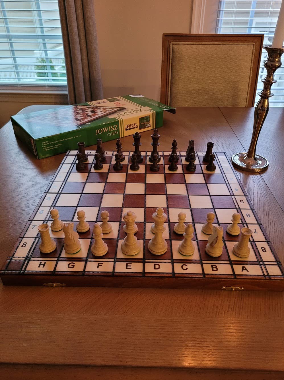 Wegiel Handmade Jowisz Professional Tournament Chess Set - Wooden 16 Inch Folding Board with Felt Base & Hand Carved Chess Pieces - Compartment Inside The Board to Store Each Piece customer photo 2