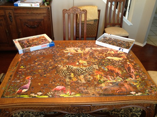 Ravensburger - African Animal World - 3000 Piece Jigsaw Puzzle - Stunning, Vivid Colors - Majestic Elephants, Bold Zebras & More - Frameable - Premium Quality customer photo 1