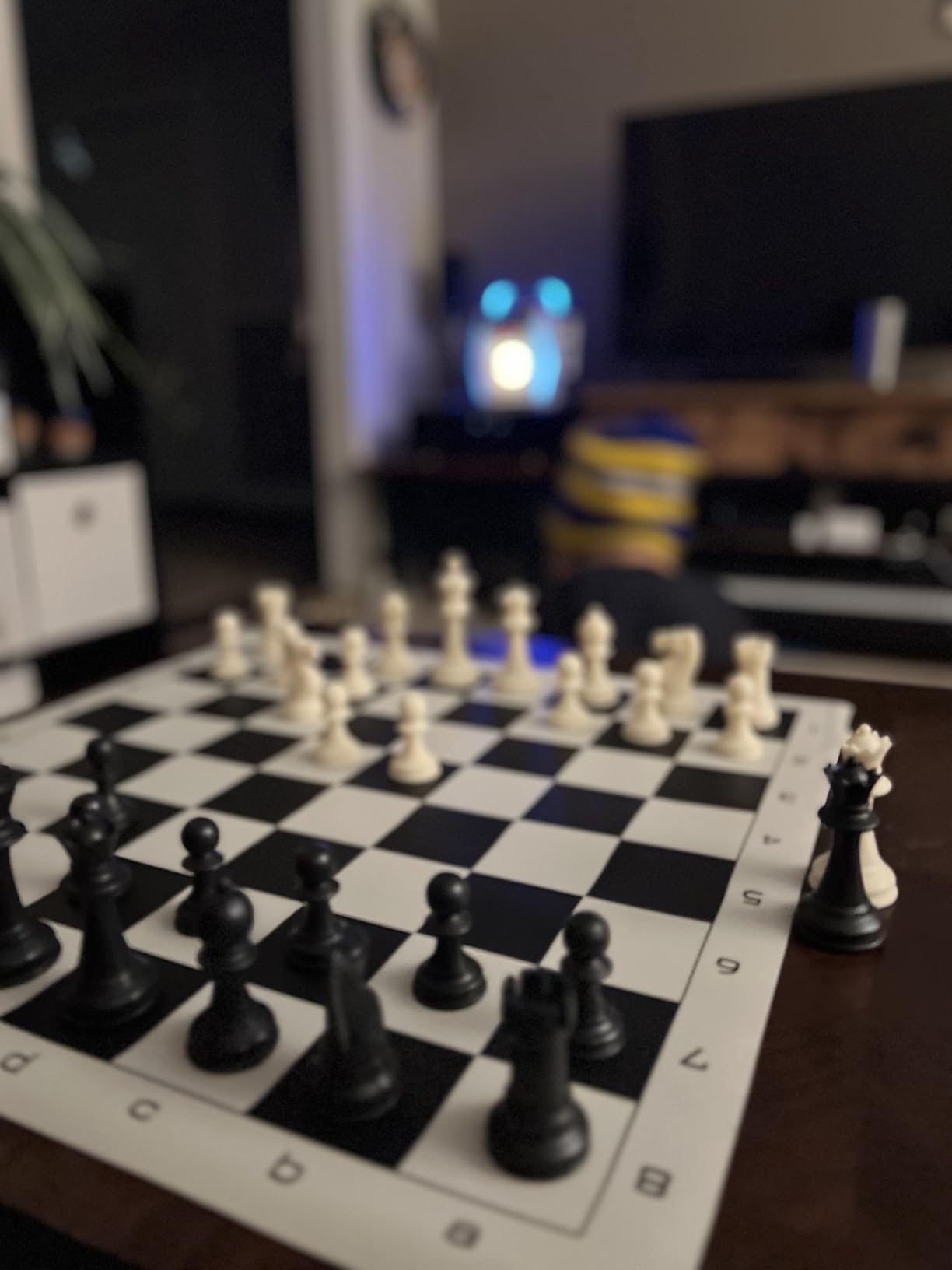 WE Games Best Value Tournament Chess Set - Includes 34 Chess Pieces, Roll Up Vinyl Chess Board, Chess Pieces, Chess Bag and Equalizer Dice customer photo 1