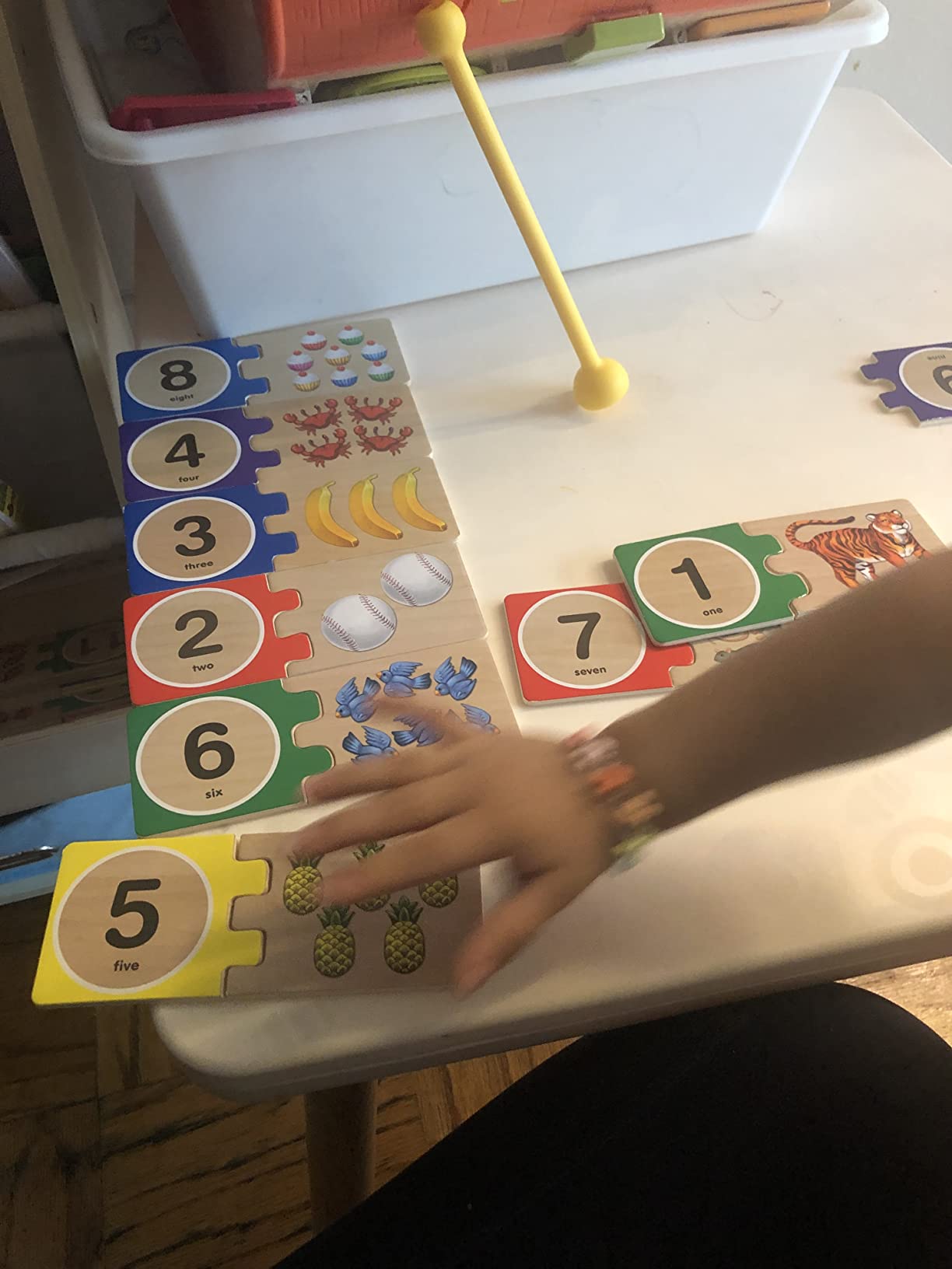 Melissa & Doug Self-Correcting Wooden Number Puzzles with Storage Box (40 pcs) customer photo 2