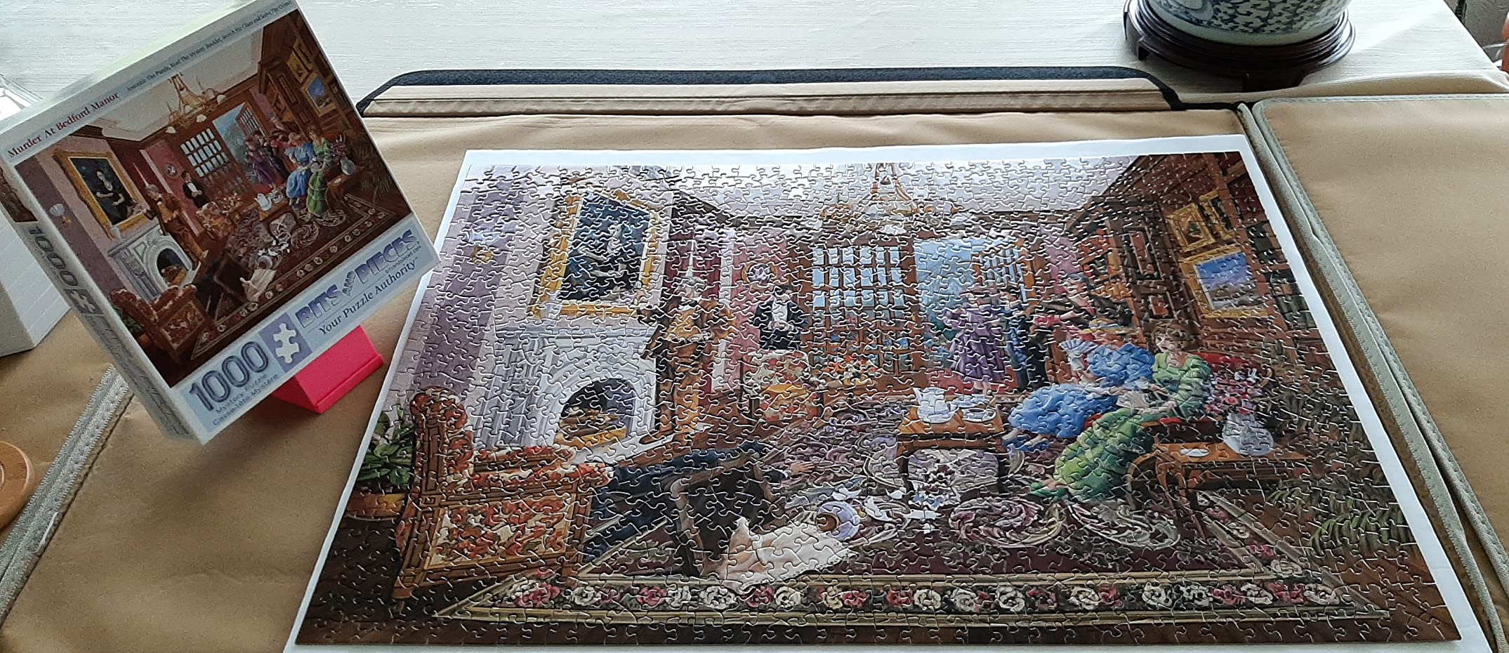 Bits and Pieces - Murder at Bedford Manor Jigsaw Puzzle for Adults - Solve The Intriguing Murder Mystery by Gene Dieckhoner (1000 Piece Puzzle 20