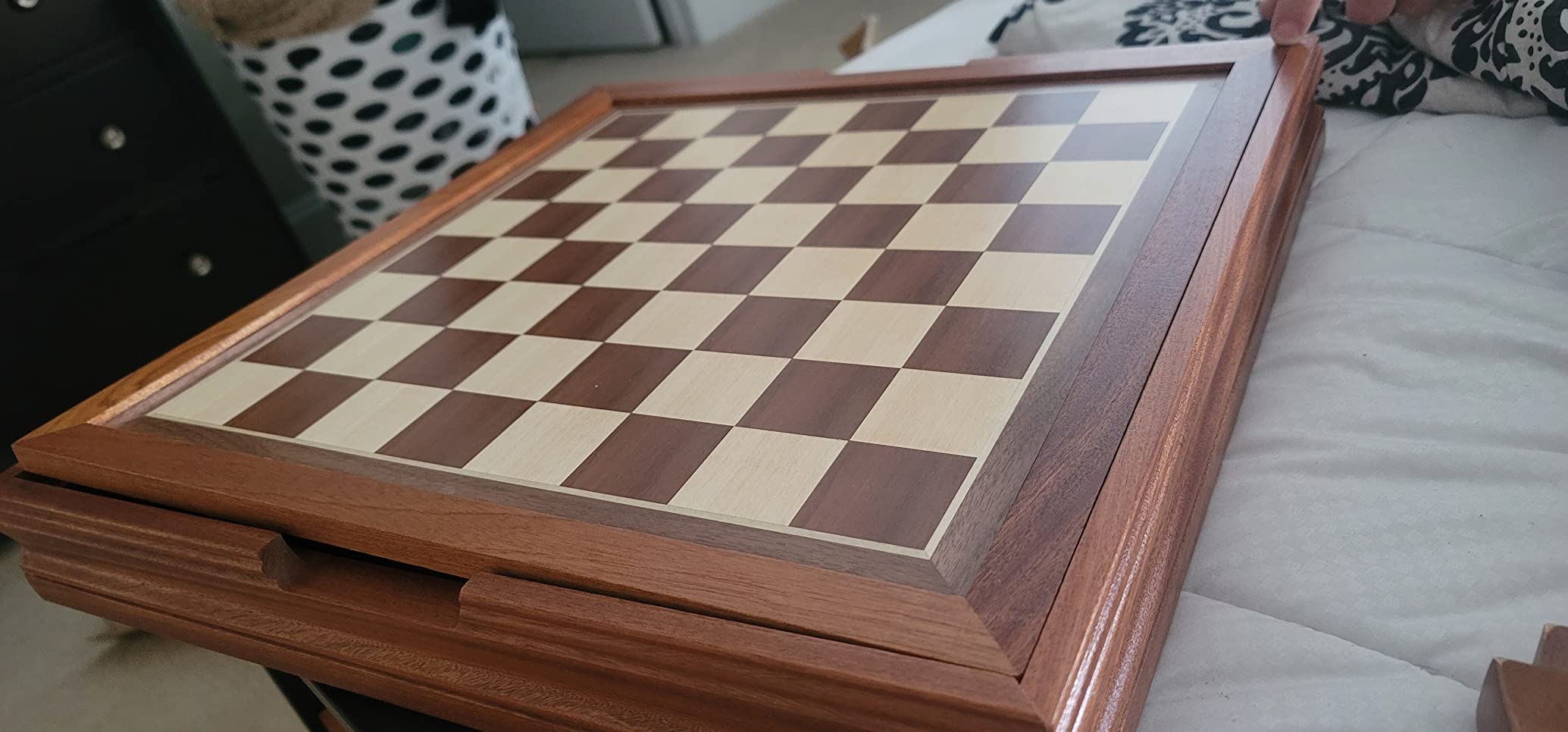 Game Table - Reversible Tabletop with Chess and Backgammon Gameboards - Game Room Furniture by Trademark Games customer photo 2