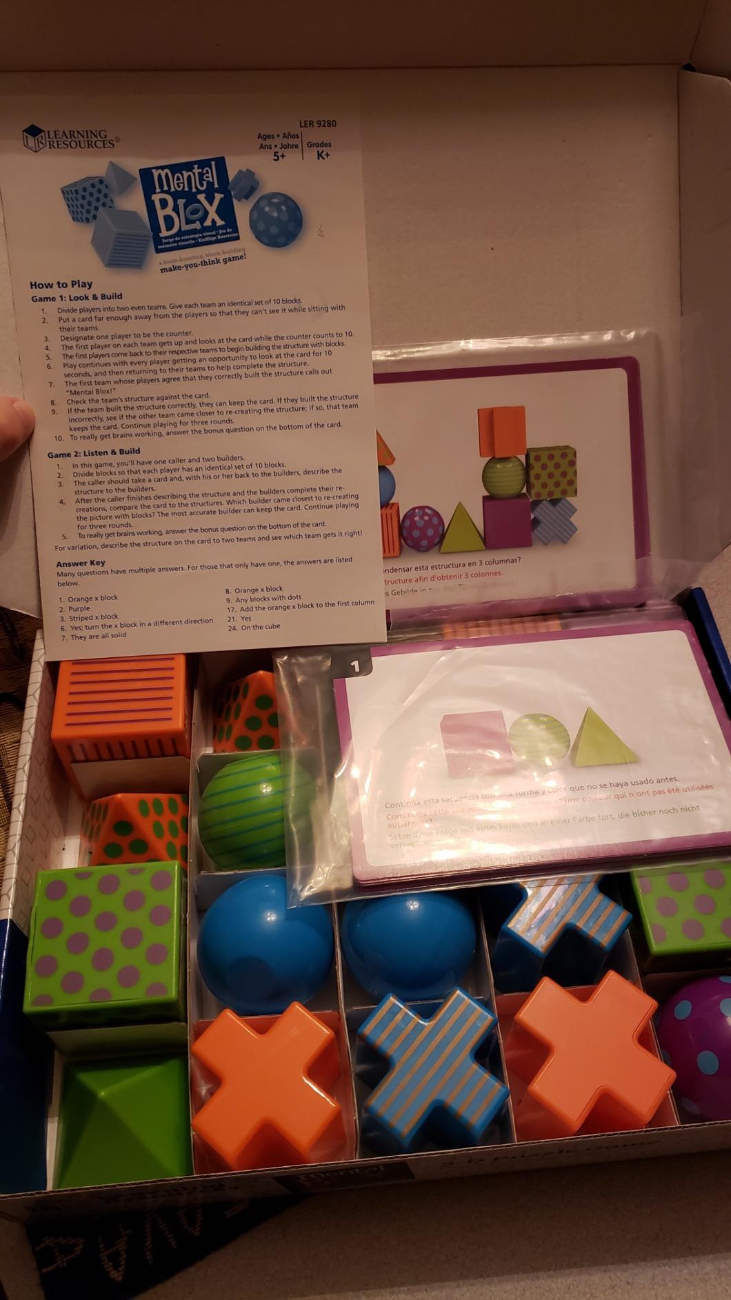 Learning Resources Mental Blox Critical Thinking Game, Homeschool, 20 Blocks, 40 Activity Cards, Ages 5+ customer photo 1