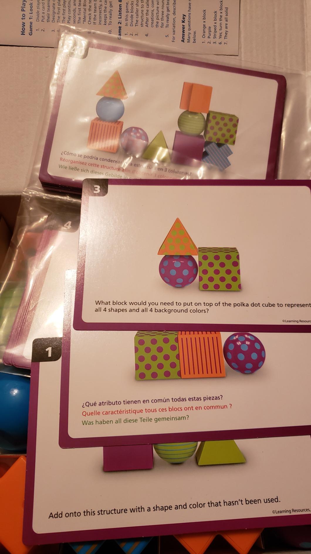 Learning Resources Mental Blox Critical Thinking Game, Homeschool, 20 Blocks, 40 Activity Cards, Ages 5+ customer photo 2