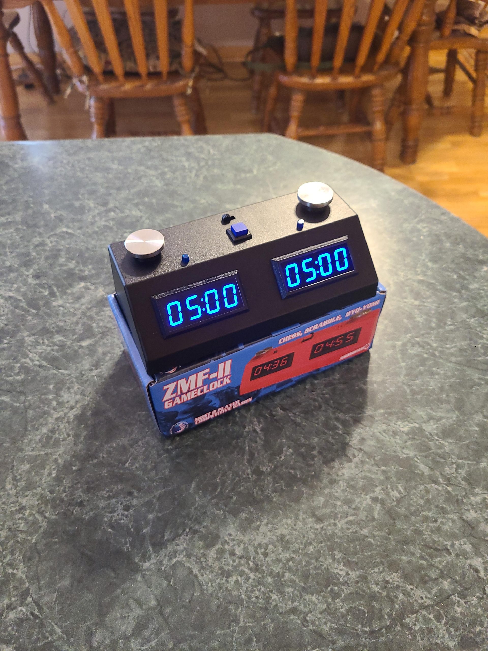 II Digital Chess Clock - Black/Blue customer photo 1