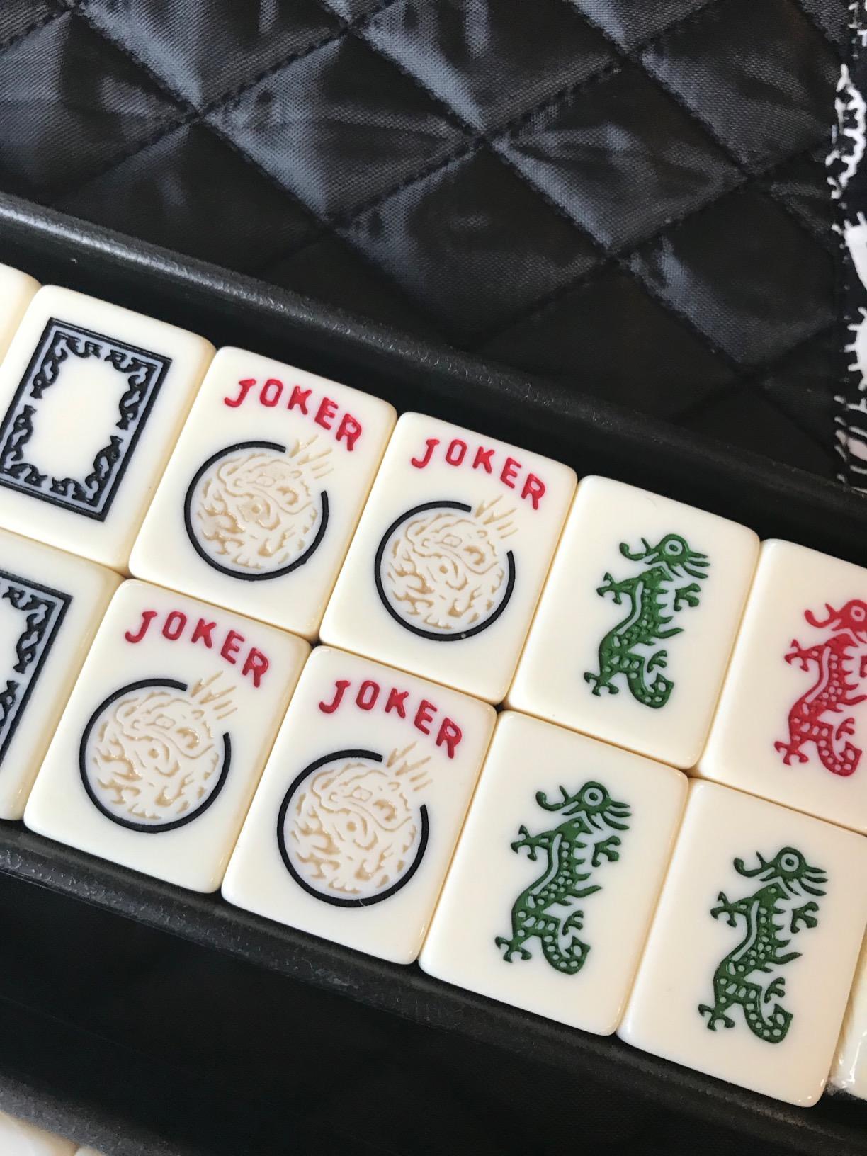 Linda Li American Mahjong Set Black Paisley Soft Bag - 166 Ivory Colored Engraved Tiles, 4 All-in-One Rack/Pushers customer photo 2