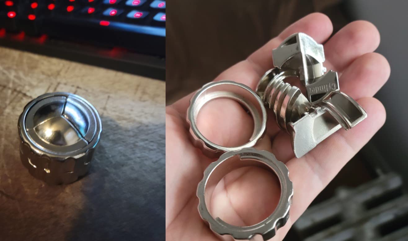 BePuzzled | Cylinder Hanayama Metal Brainteaser Puzzle Mensa Rated Level 4, for Ages 12 and Up customer photo 1