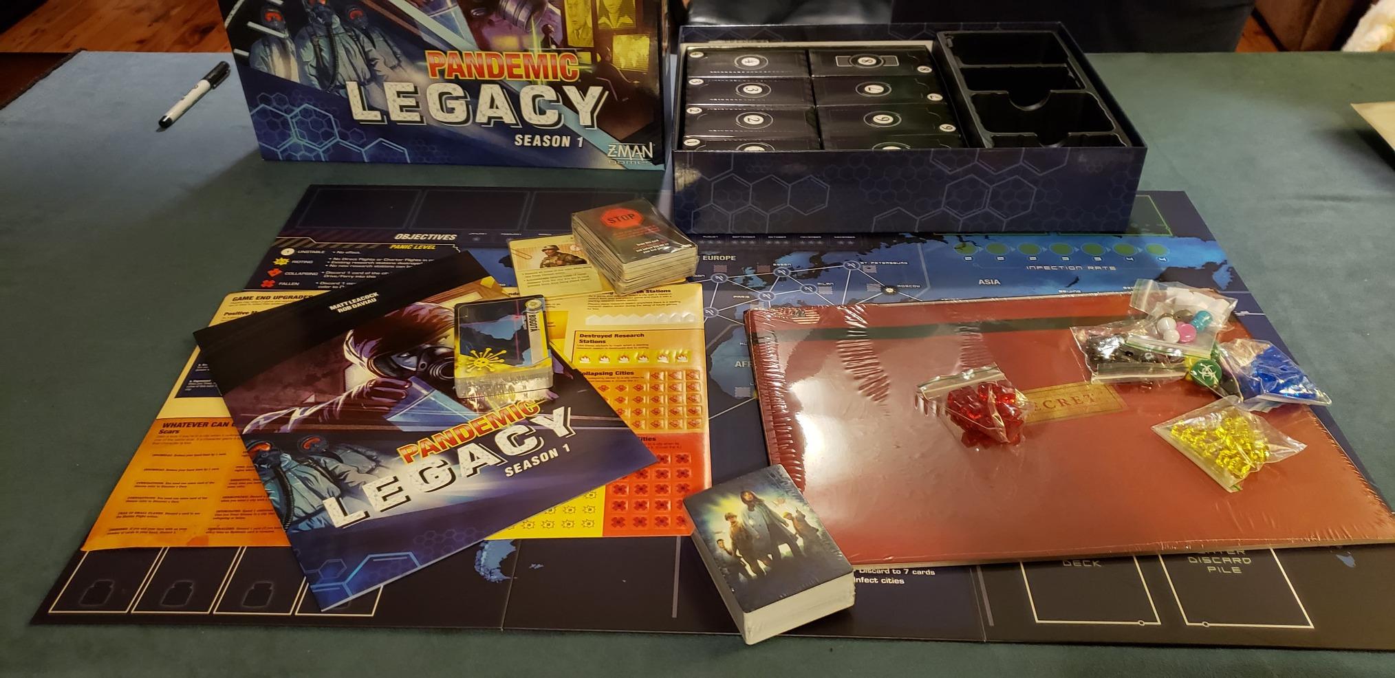 Pandemic Legacy Season 1 Board Game (Blue) - Epic Year-Long Battle Against Deadly Diseases! Cooperative Strategy Game, Ages 13+, 2-4 Players, Made by Z-Man Games customer photo 2