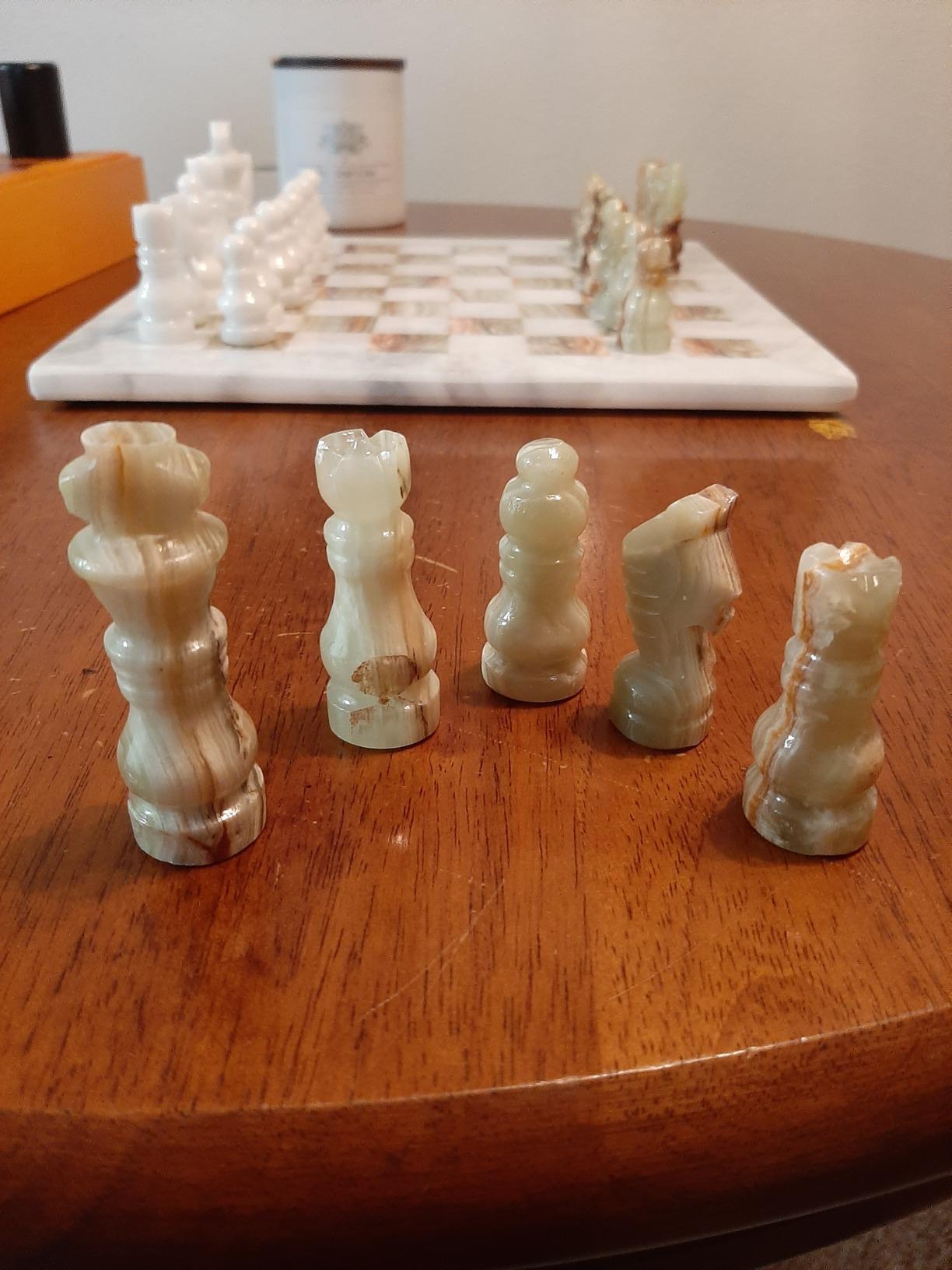 Radicaln Marble Chess Set 12'' Inches White and Green Onyx Handmade Luxury Board Games for Adults, Ideal Marble Chess Board Game Set & Chess Pieces for Home Decor customer photo 2