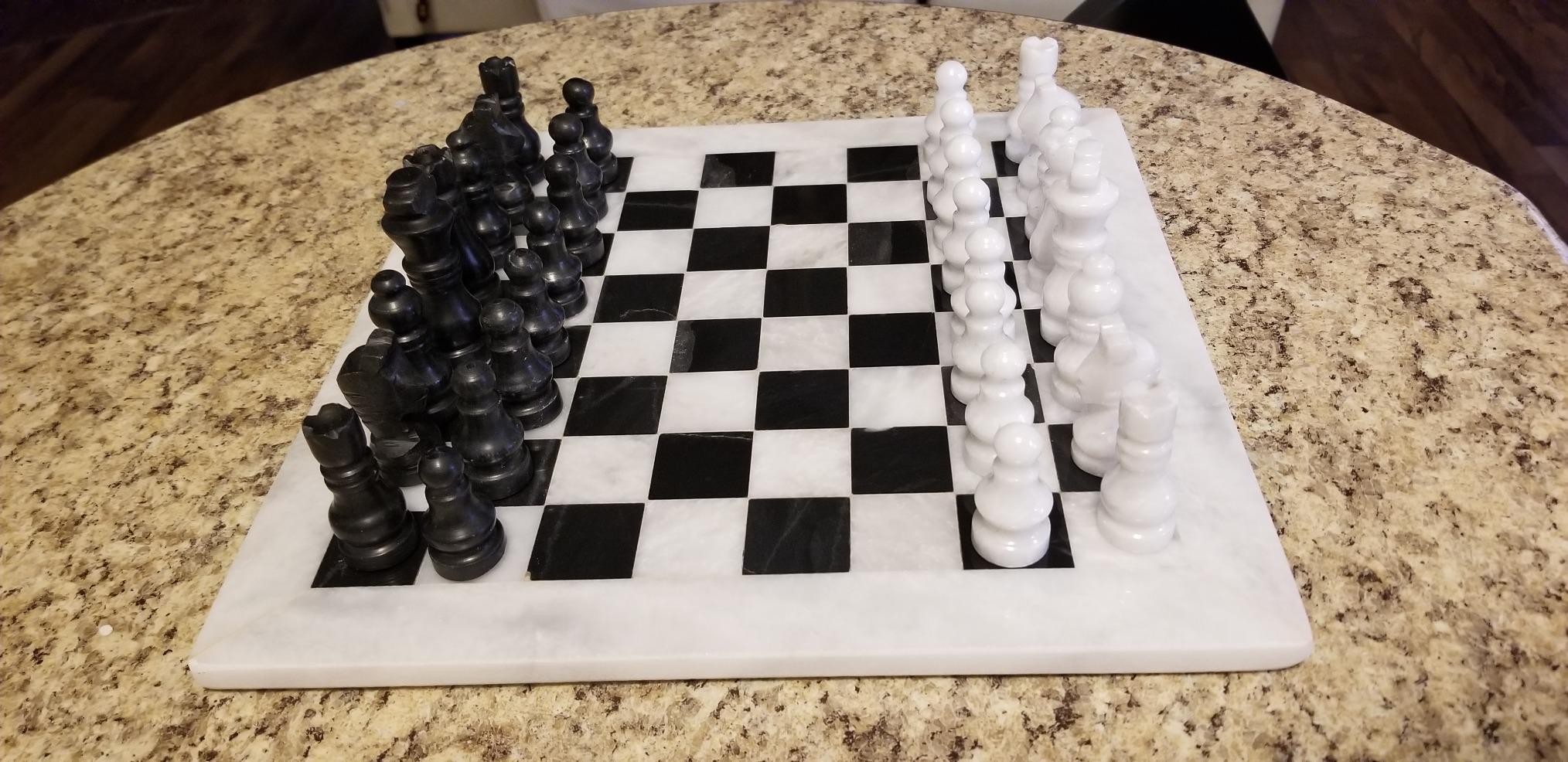 Radicaln Marble Chess Set 12'' Inches White and Black Handmade Luxury Board Games for Adults customer photo 1
