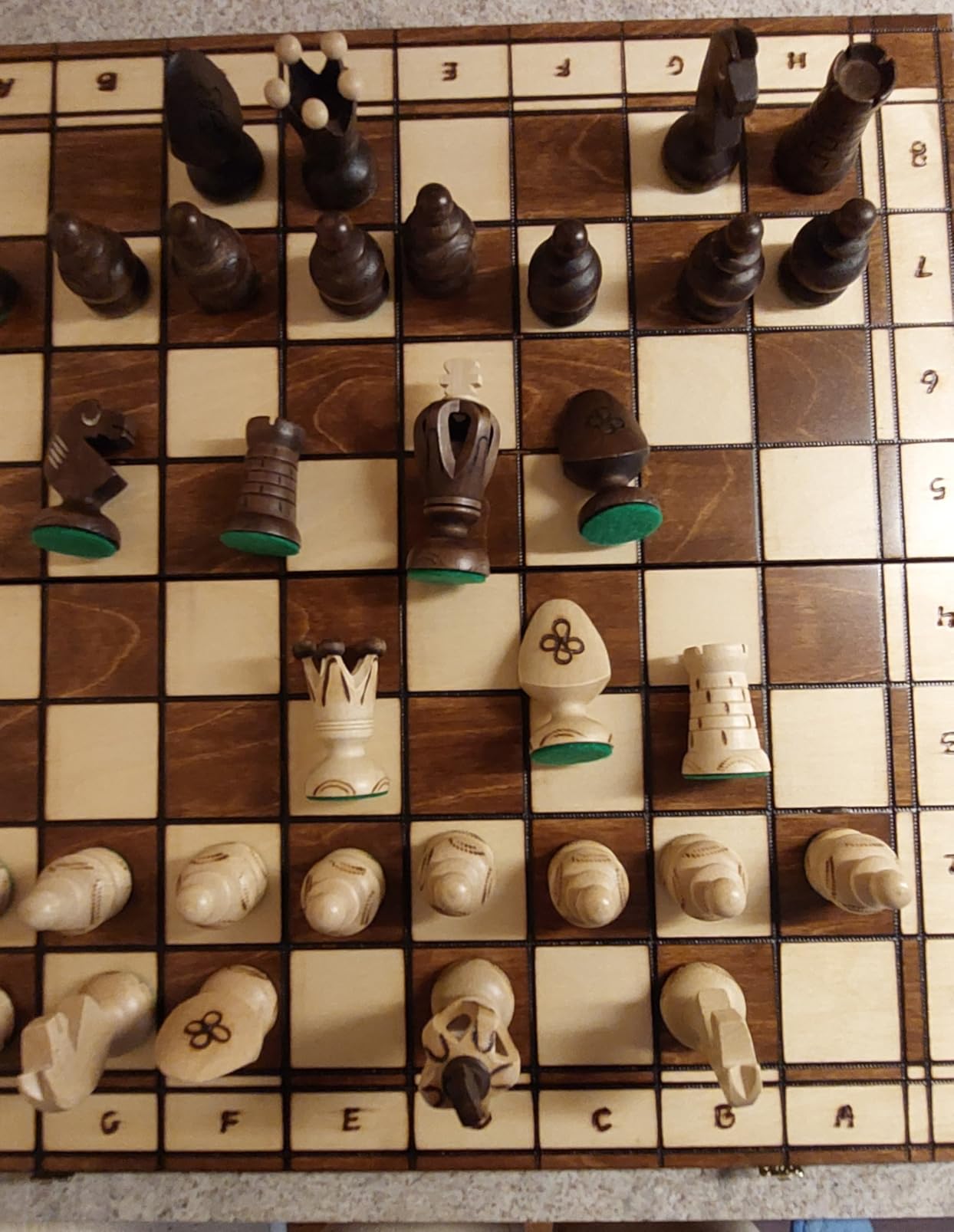 Husaria European International Chess Wooden Game Set, King's Classic - 18-Inch Large Size Chess Set - Folding Board with Felt Bottom Chessmen customer photo 1
