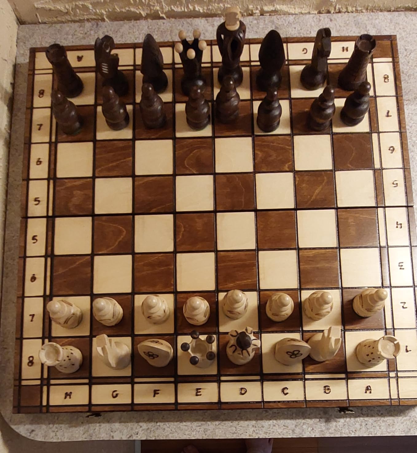 Husaria European International Chess Wooden Game Set, King's Classic - 18-Inch Large Size Chess Set - Folding Board with Felt Bottom Chessmen customer photo 2