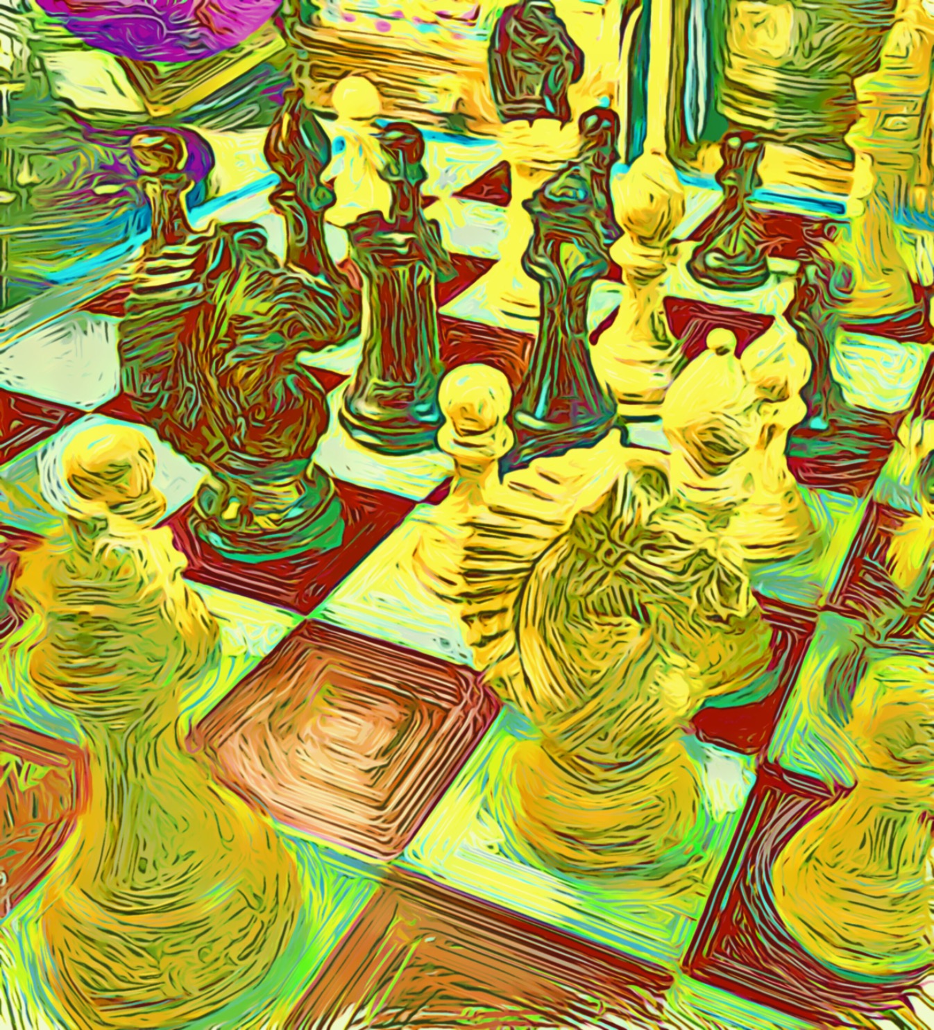 Ringy Rosewood/Boxwood Chess Pieces Rio Staunton 4.0