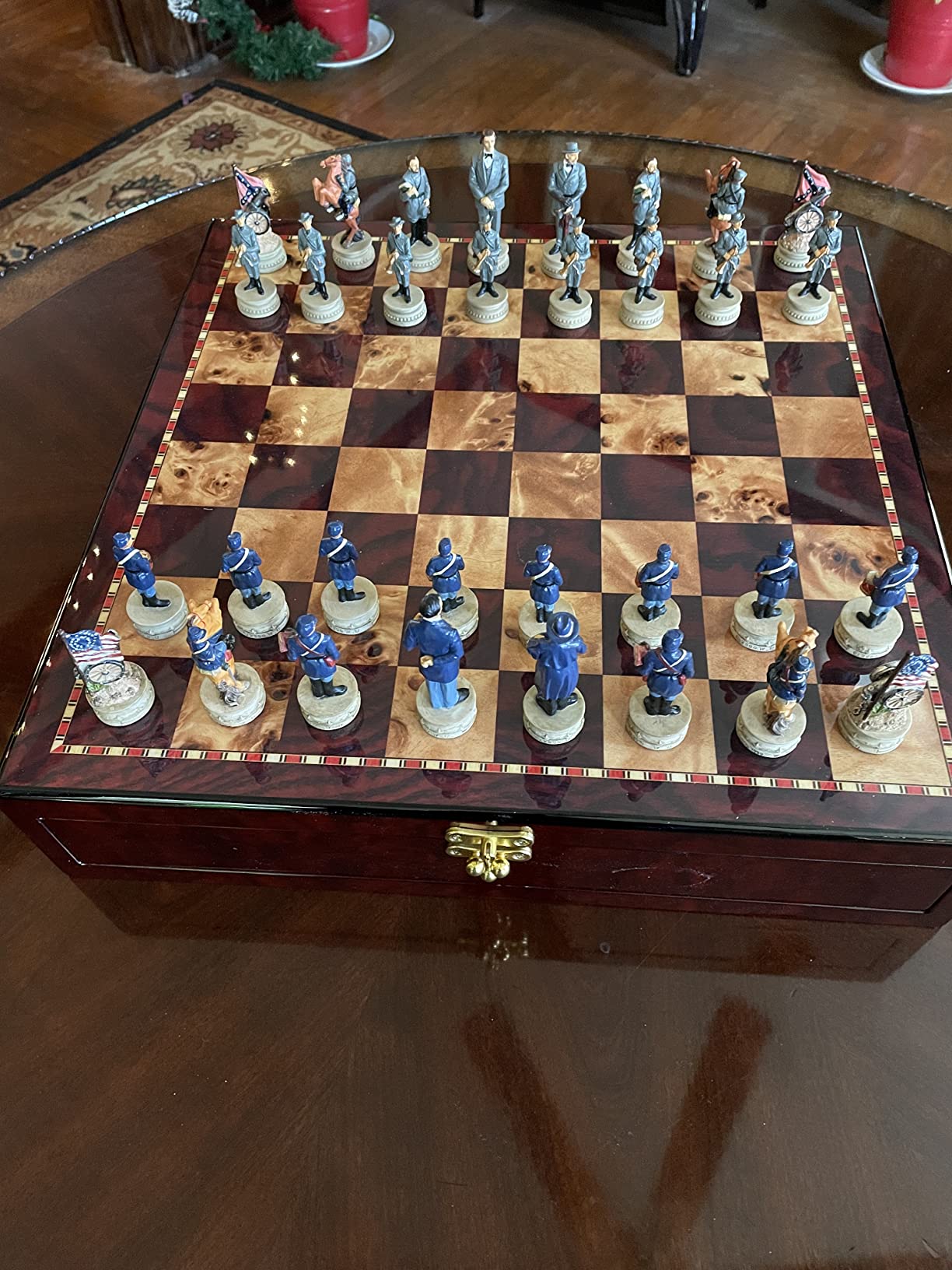 HPL US American Civil War Generals Chess Set W/ 17