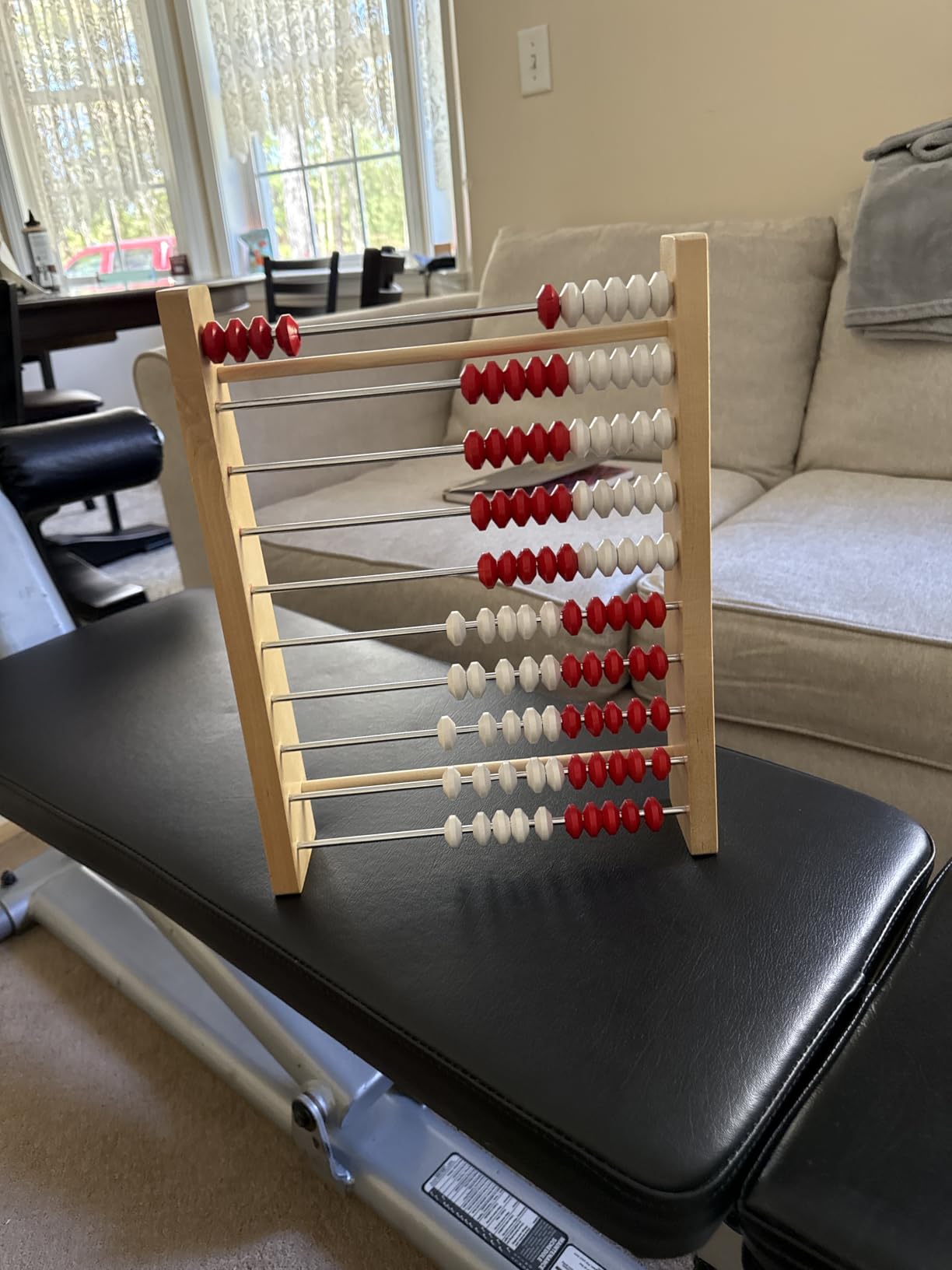 hand2mind 100 Bead Wooden Rekenrek, Abacus for Kids Math, Math Manipulatives Kindergarten, Counting Rack for Kids, Counters for Kids Math, Educational Toys for Elementary Kids (Set of 1) customer photo 1