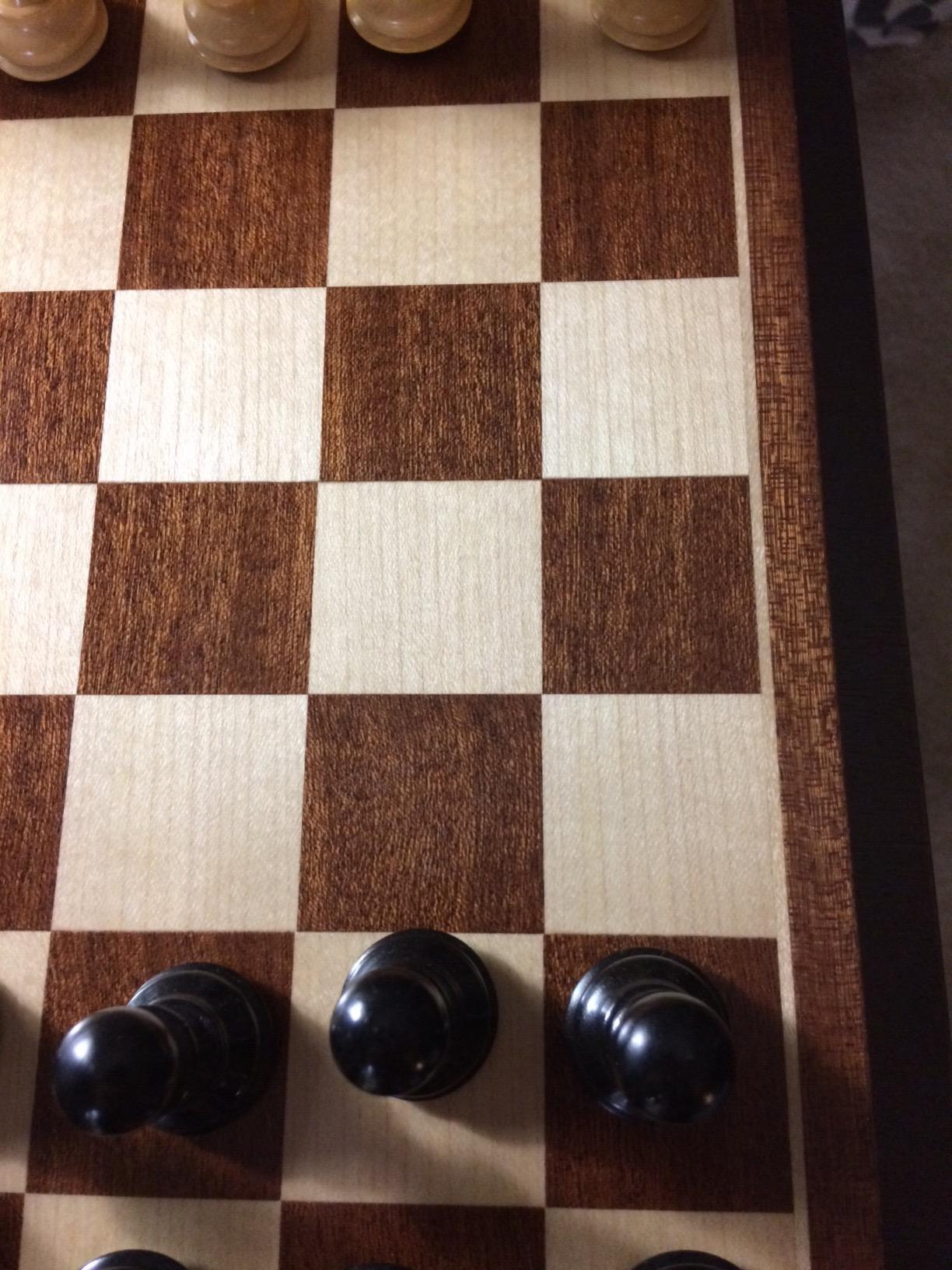 Erebus Chess Board with Inlaid Mahogany Wood, Medium 13 x 13 Inch, Board Only customer photo 1