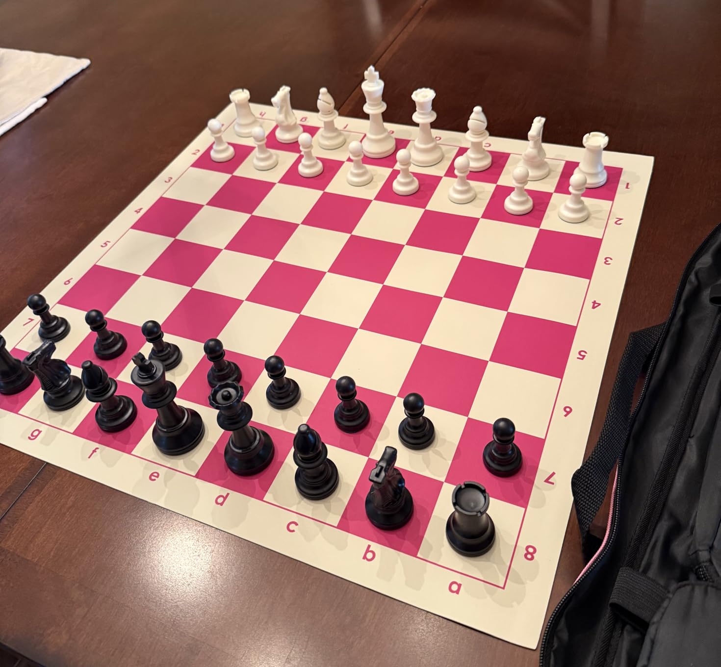 Deluxe Chess Set Combination - Triple Weighted - by US Chess Federation (Pink) customer photo 1