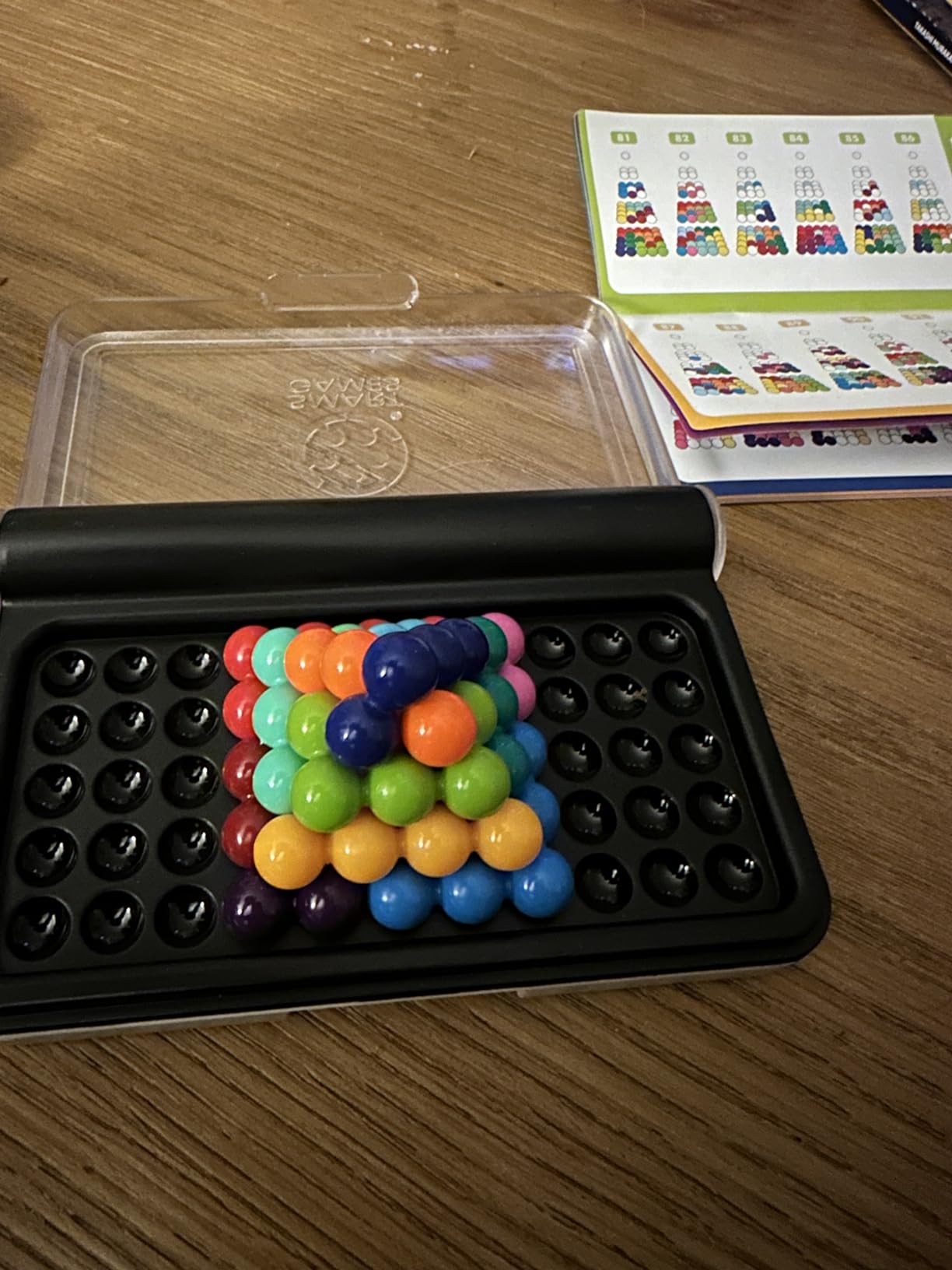 SmartGames IQ Puzzler Pro - Boost Logic and Problem Solving Skills - 120 2D and 3D Challenges from Easy to Expert - Ages 6 to Adult - Travel Game customer photo 2