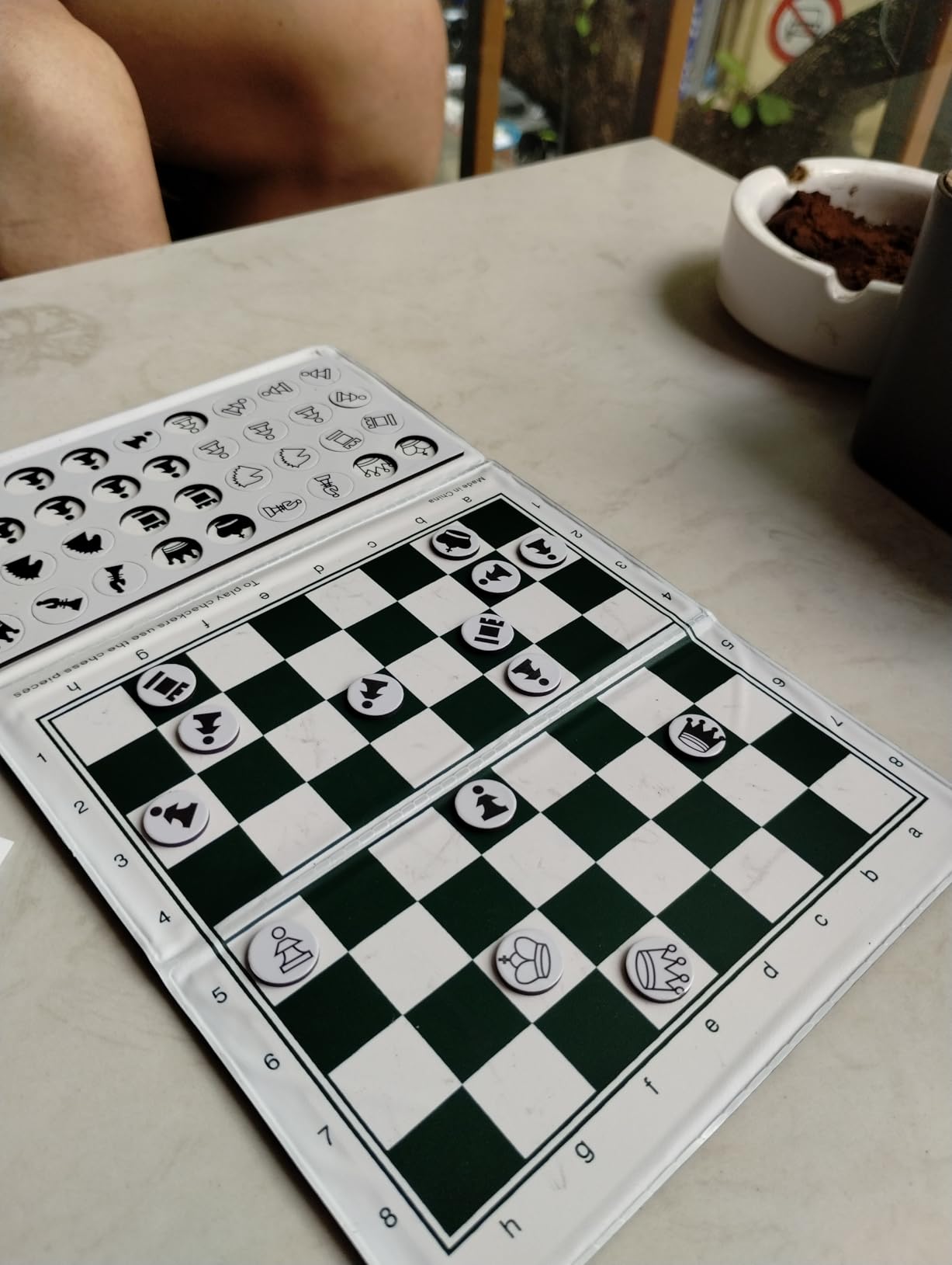 WE Games Mini Magnetic Travel Chess Set - 6-Inch Foldable Board with Durable Vinyl Pieces & Extra Queens - Indoor & Outdoor Magnetic Chess Game - Gold Logo customer photo 1