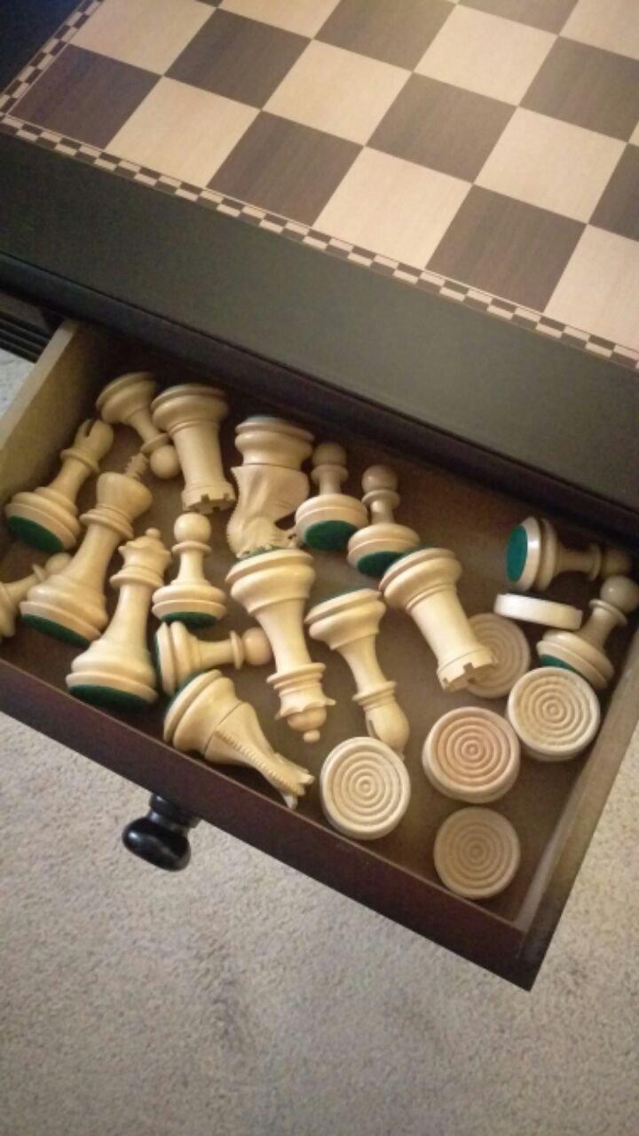 Frenchi Home Furnishing Chess Table with Two Drawers customer photo 2