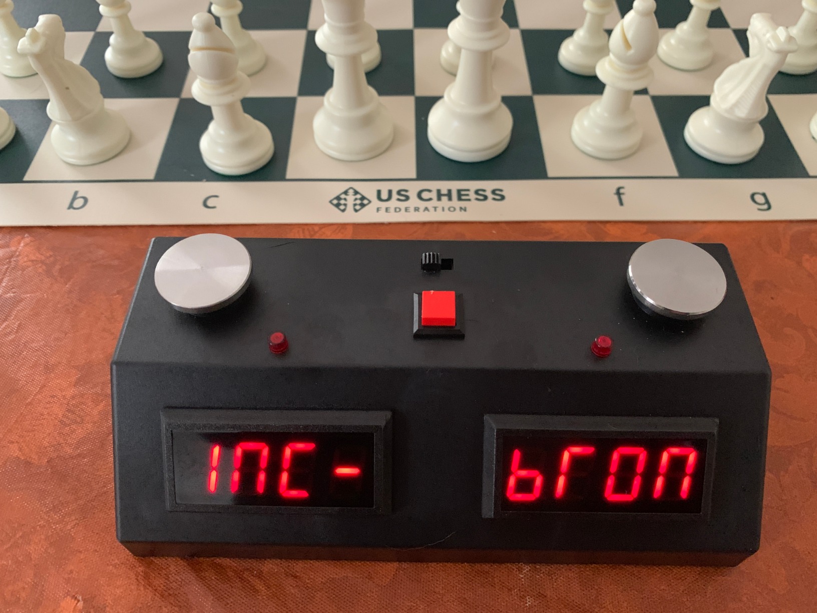 ZMF-II Digital Chess Clock - Red LED Display / Black Case customer photo 1
