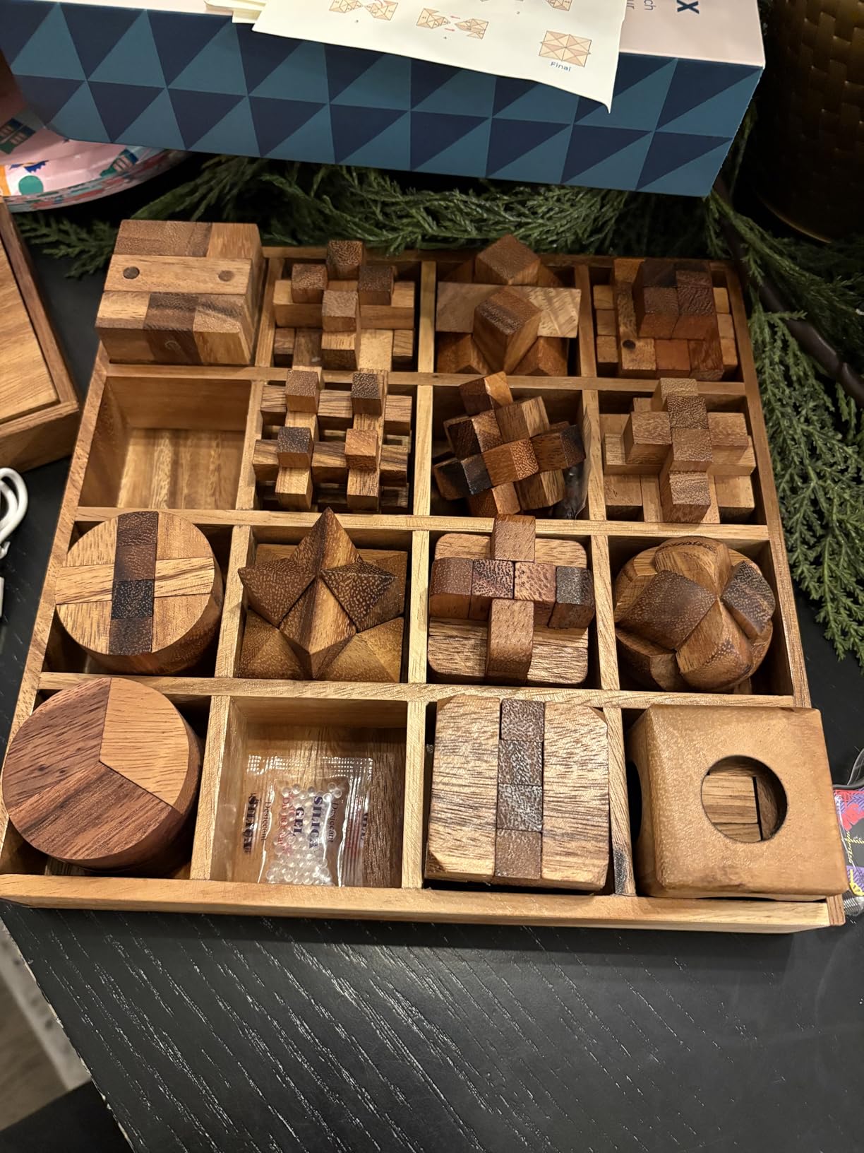 BSIRI 9 in 1 Wooden Brain Teaser Puzzles for Adults Teens Box Set Wood Hard Level 10 Impossible Mind Wood Brain Teaser Games 3D Hand Puzzle Sets for Decoration and Mini Toys customer photo 1