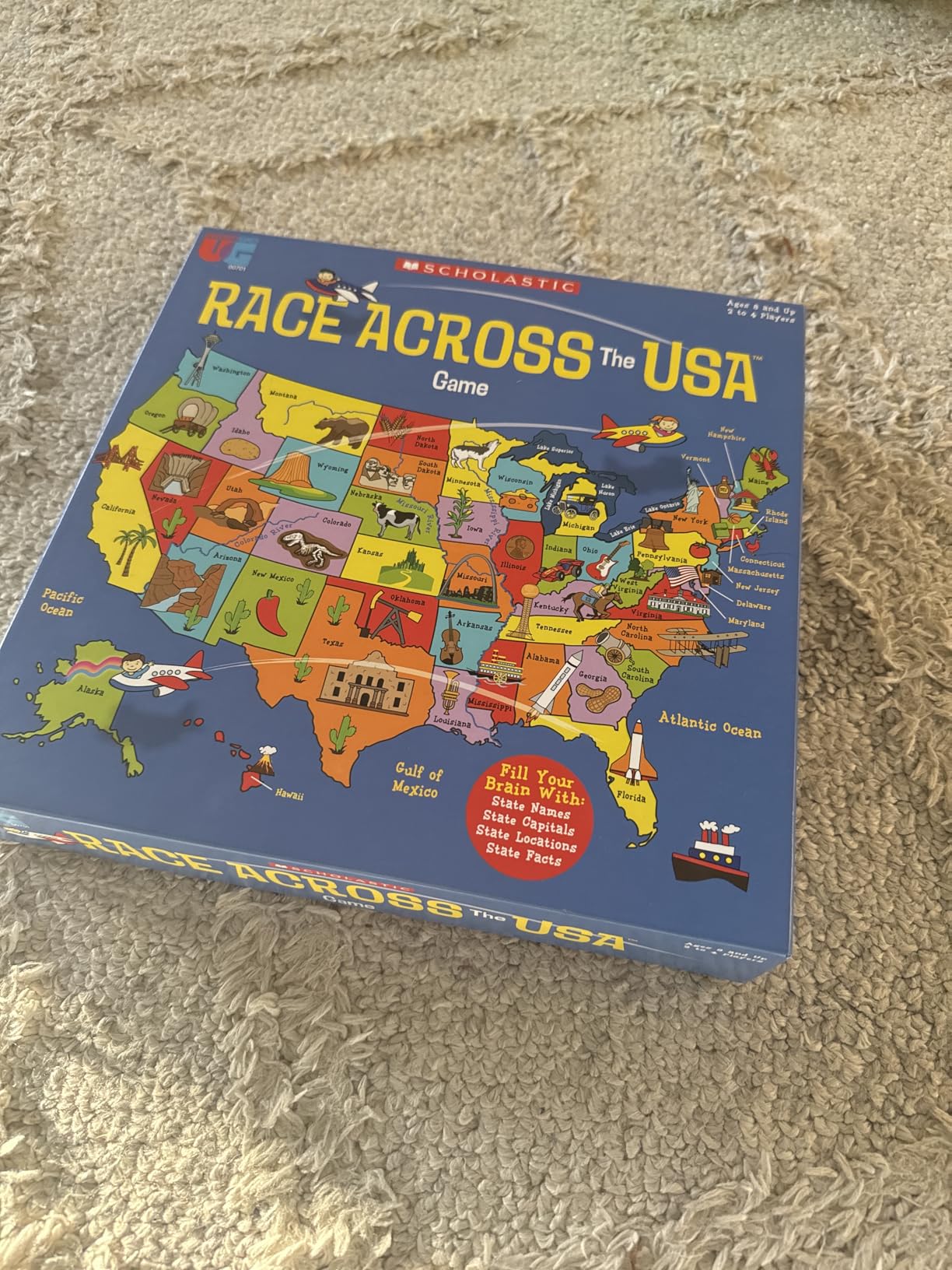 University Games, Scholastic Race Across the USA Board Game, Geography Learning Game for Kids and Families, Ages 8 and Up customer photo 1