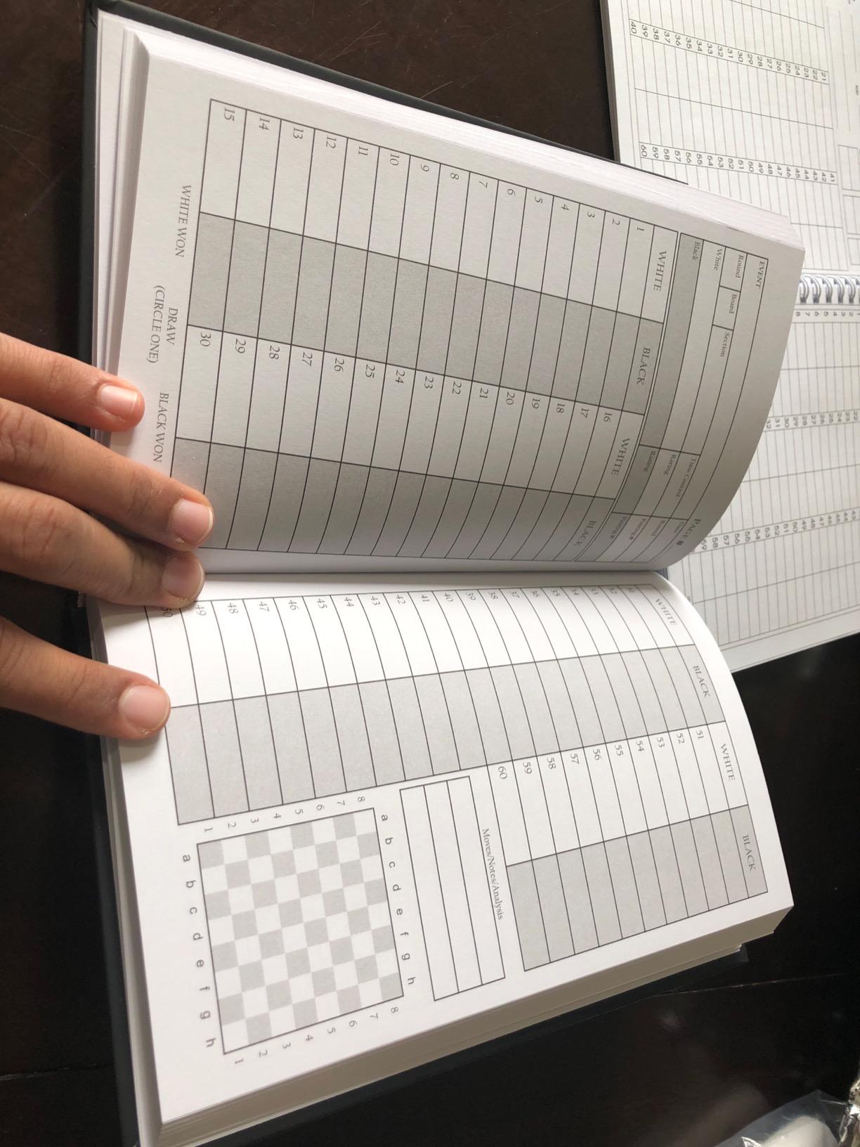 WE Games Black Hardcover Chess Scorebook - for Notations, 100 Pages, Ideal Score Sheets for Clubs & Tournaments customer photo 1