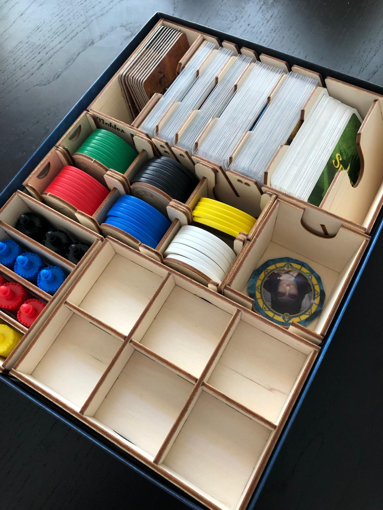 The Broken Token Board Game Organizer - Splendor and Cities Expansion Compatible Wood Storage Box with Multiple Trays customer photo 1