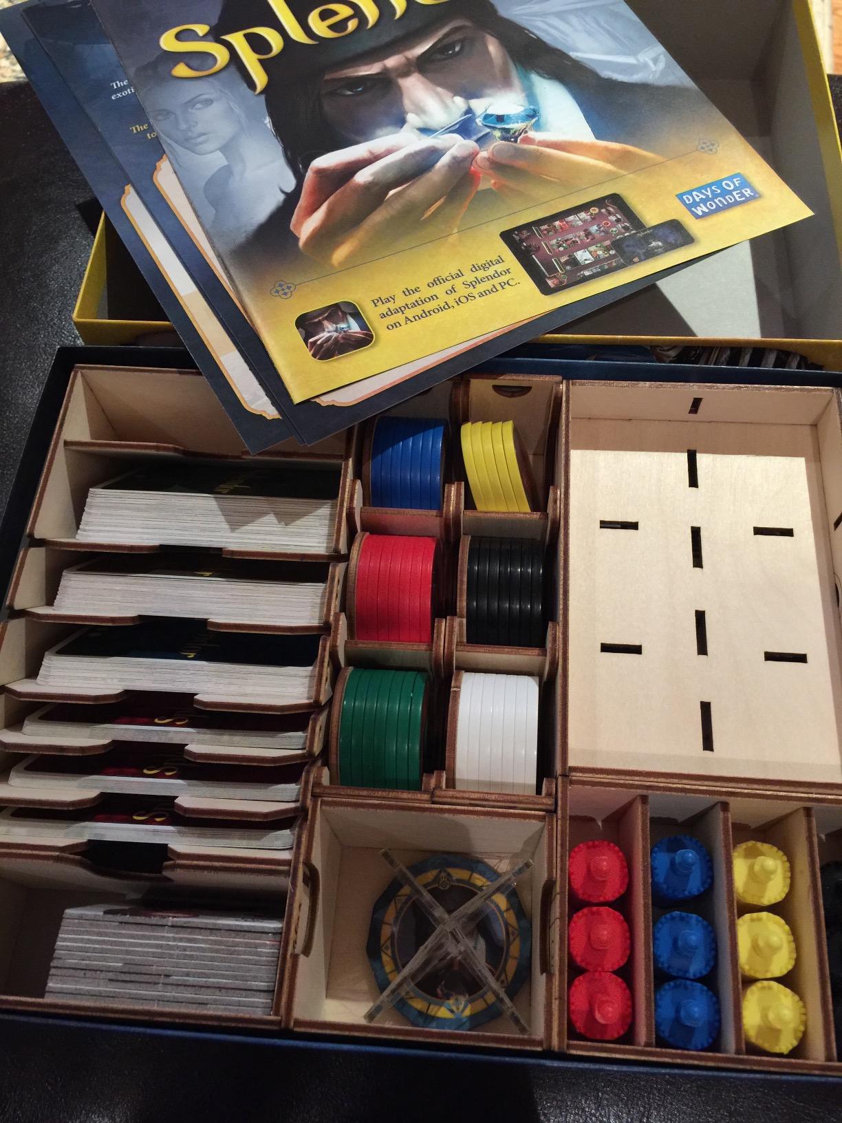 The Broken Token Board Game Organizer - Splendor and Cities Expansion Compatible Wood Storage Box with Multiple Trays customer photo 2