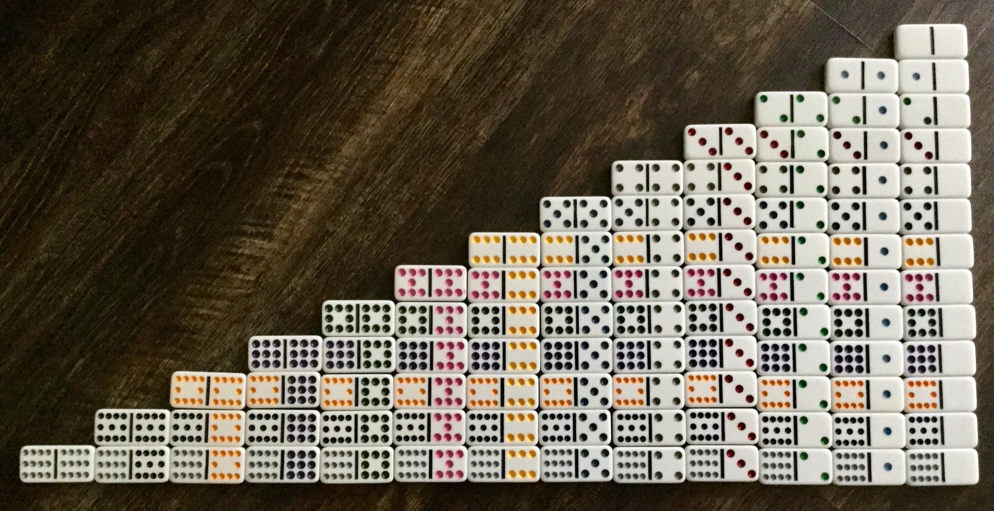 Regal Games Mexican Train Double 12 Dominoes Set for Adults & Kids - Domino Game with 91 Tiles Colored Dots & 4 Metal Trains - 2-8 Player Games & Ideal for Family Fun Game Night and Travel (Ages 8+) customer photo 1