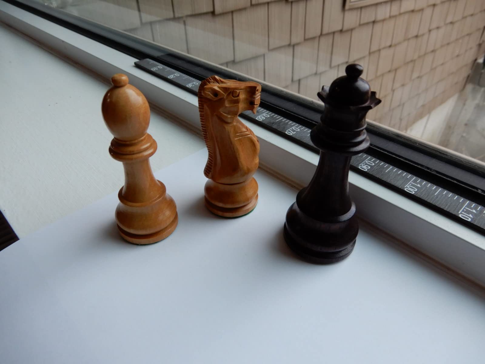 House of Chess - Tournament Chess Set Pieces - Unique Staunton Ringy Rosewood/Boxwood Chess Pieces - King Height: 3.75
