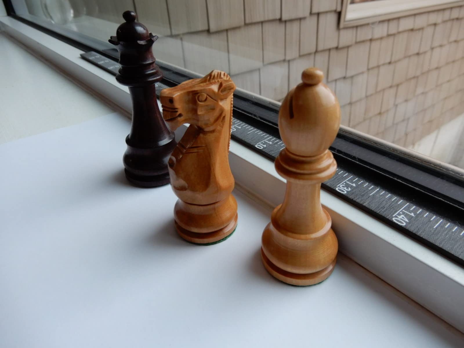 House of Chess - Tournament Chess Set Pieces - Unique Staunton Ringy Rosewood/Boxwood Chess Pieces - King Height: 3.75