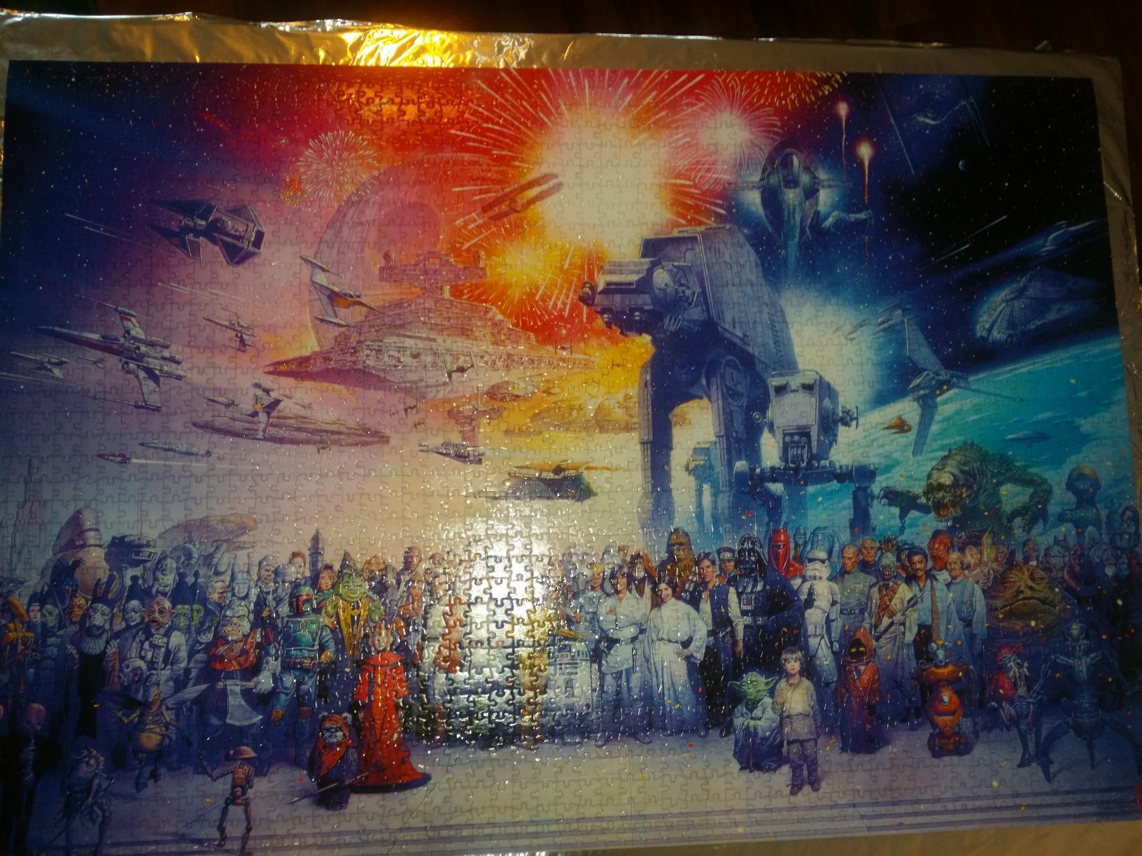 Buffalo Games Star Wars - You were the Chosen One - 2000 Piece Jigsaw Puzzle - 38.5 x 26.5 in - Challenging 2000 Piece Puzzles for Adults & Game Nights - Includes Full-Color Reference Poster customer photo 1