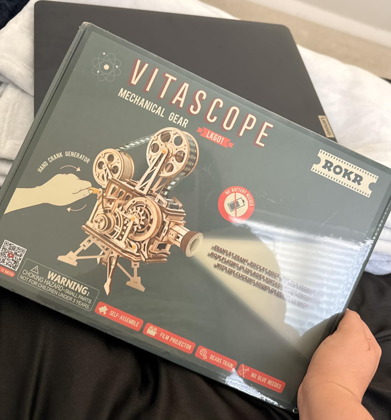 3D Wooden Puzzles Vitascope for Adults - Model Building Kits Mechanical Construction for Adults to Build, Educational Brain Teaser DIY Crafts Kits, Halloween Collection Gifts for Men (Vitascope) customer photo 1