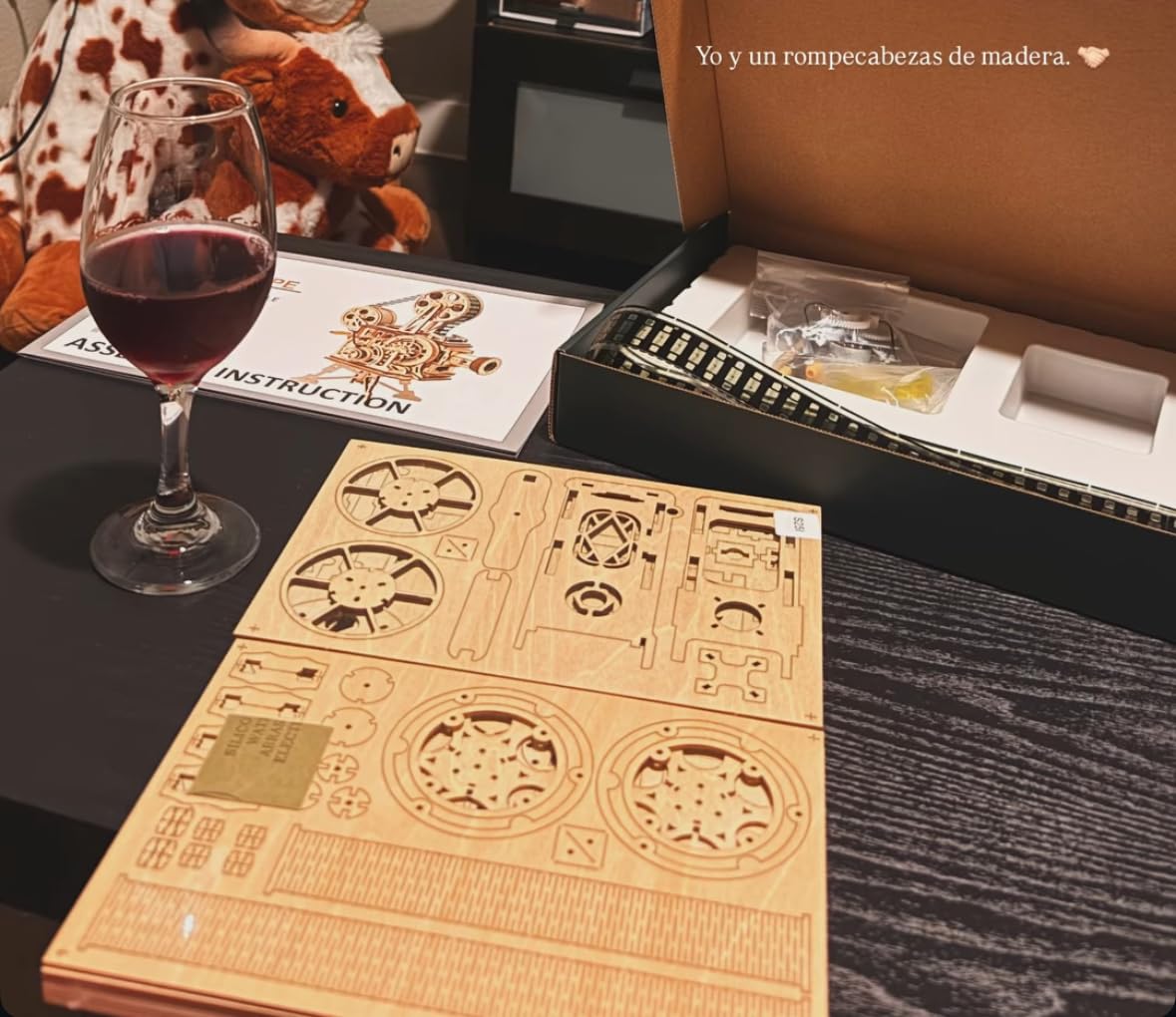 3D Wooden Puzzles Vitascope for Adults - Model Building Kits Mechanical Construction for Adults to Build, Educational Brain Teaser DIY Crafts Kits, Halloween Collection Gifts for Men (Vitascope) customer photo 2