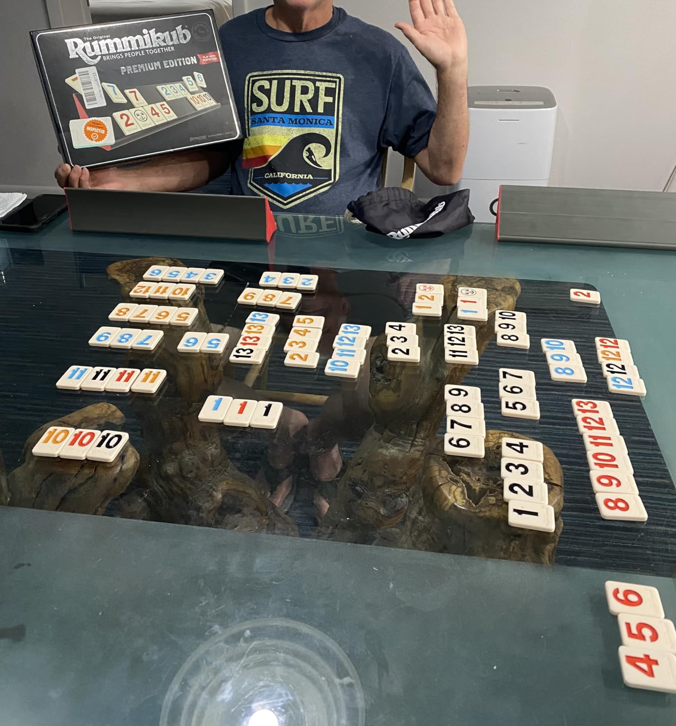 Rummikub Premium Edition by Pressman - Features Racks - Large Number Engraved Tiles and a Storage Bag for The Ultimate Rummikub Experience, Silver customer photo 1