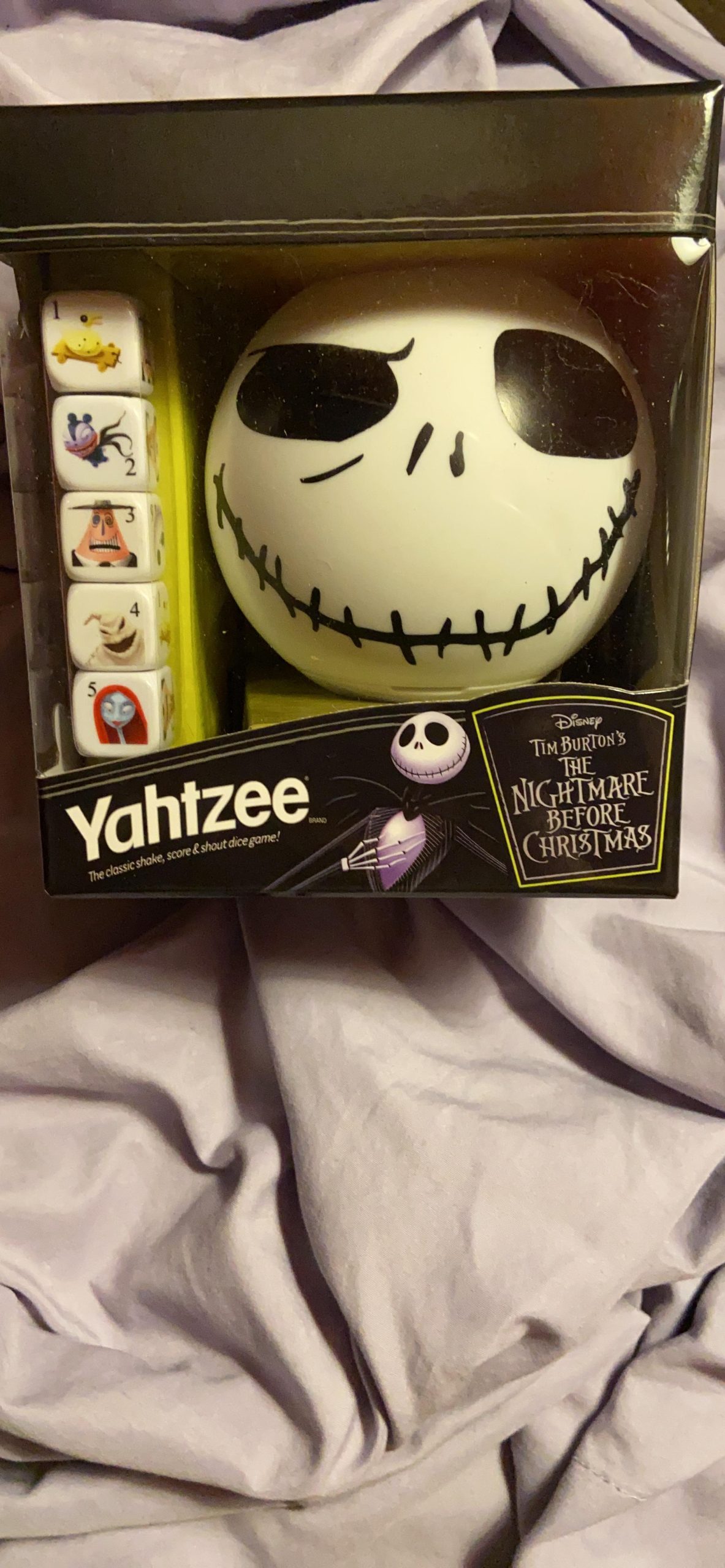 Disney Yahtzee The Nightmare Before Christmas Dice Game | Collectible Jack Skellington Toy | Family Dice Game & Travel Games customer photo 1