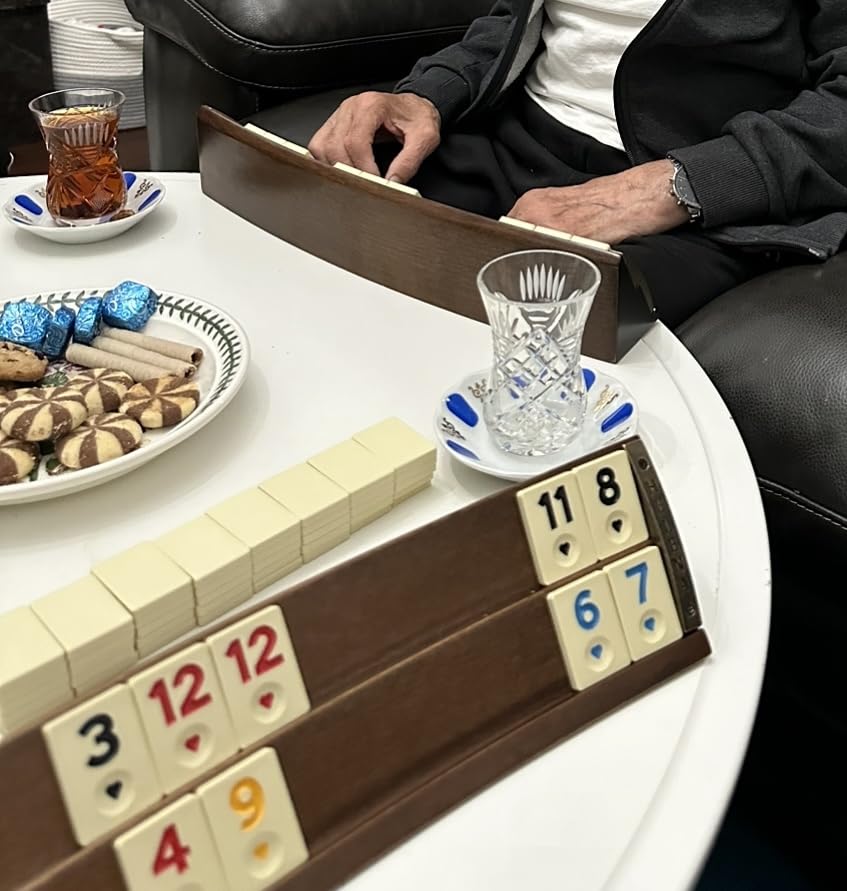 Wooden Oval Rummy Board Game Set - Classic Rummikub Style Tile Game for Adults & Families customer photo 1