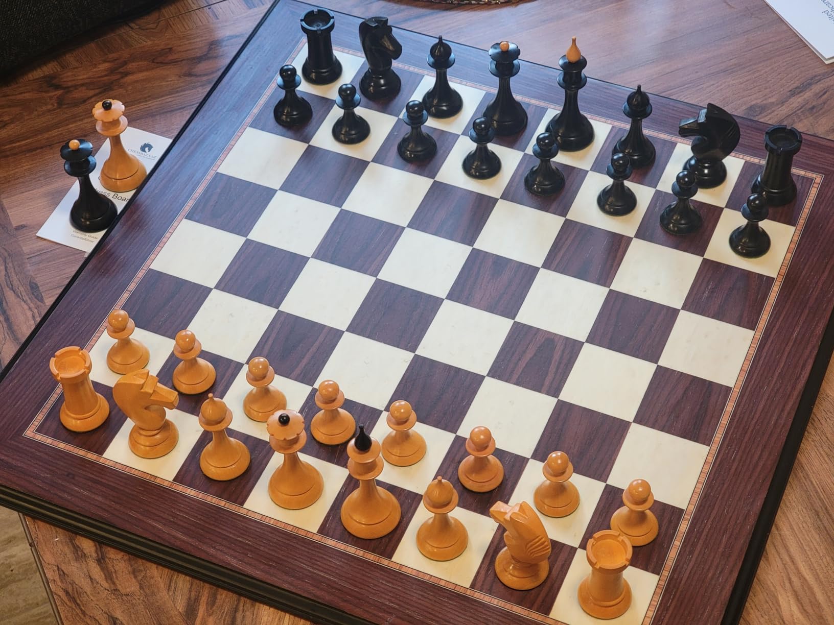 1950s Soviet Latvian Reproduced Staunton Chess Pieces - 4.1