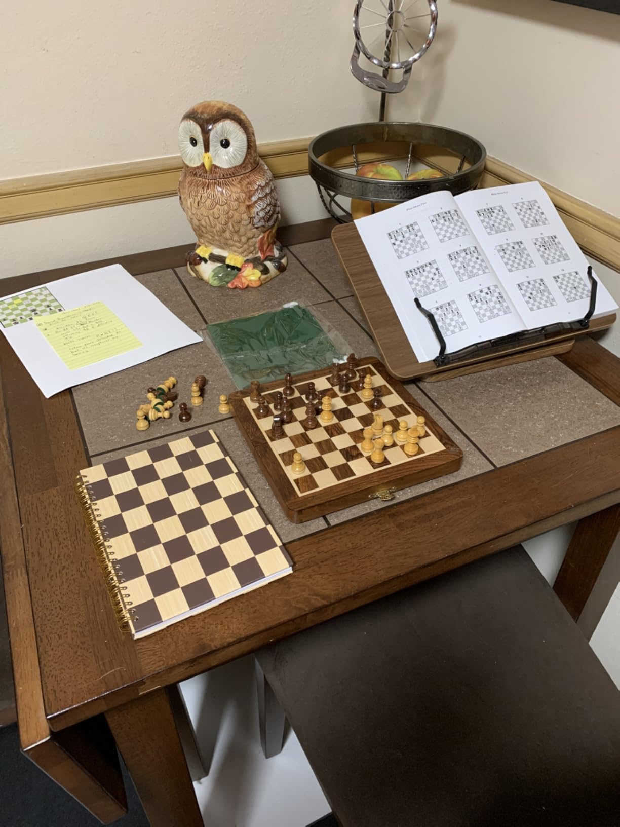 House of Chess - 8 Inch Wooden Magnetic Folding Travel Chess Set - Board with Algebraic Notation + 2 Extra Pawns & 2 Extra Queens - Handmade (Acacia Wood) customer photo 1