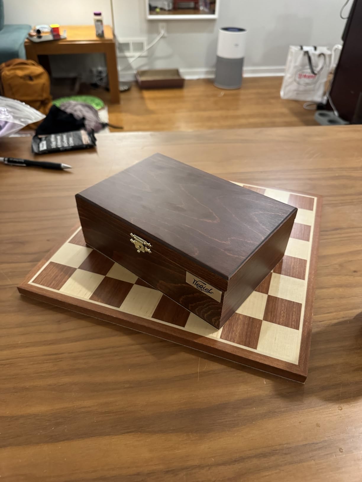 Wooden Storage Box/Case For Standard Size Chess Pieces - Chessmen Not Included customer photo 1