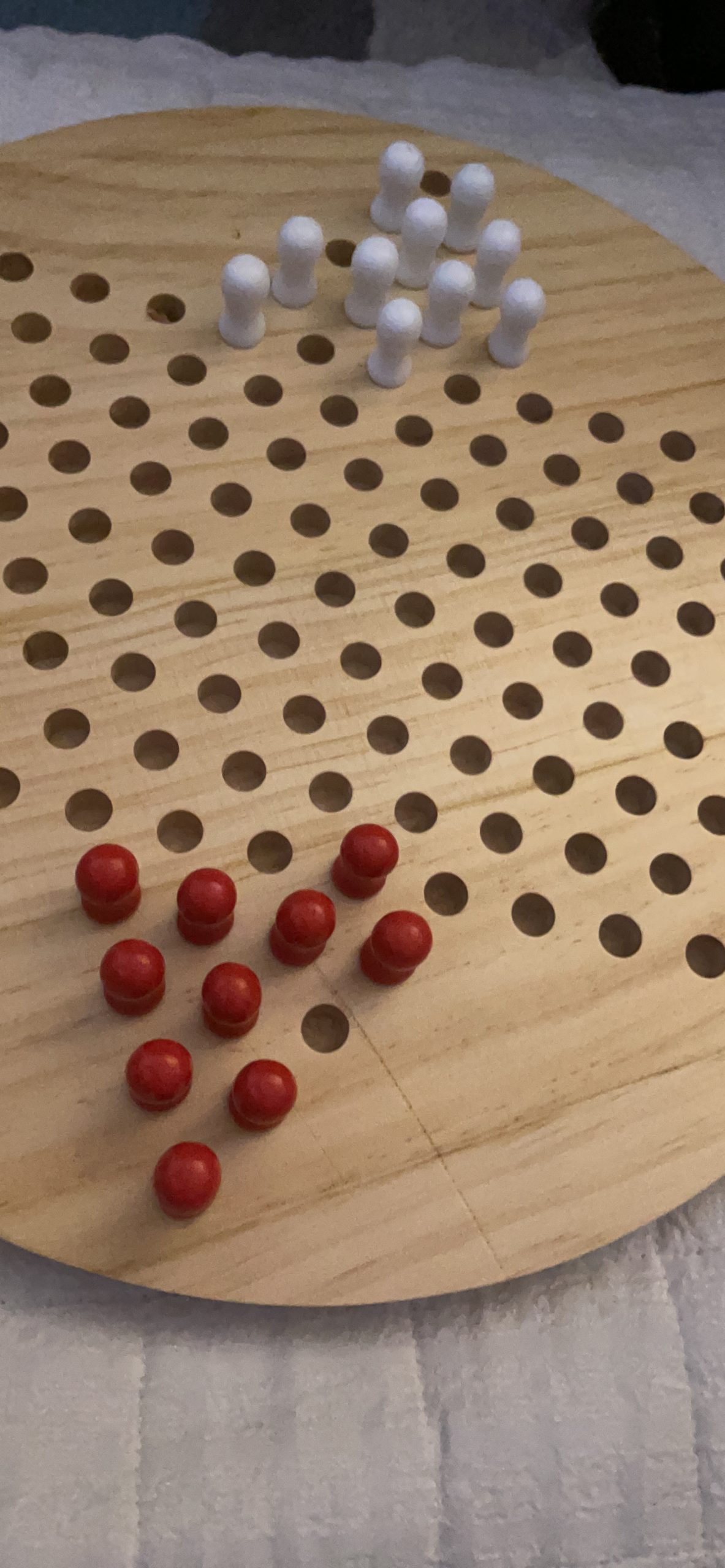 Win SPORTS Chinese Checkers Board - Classic Strategy Game & Fun for The Whole Family, Includes 60 Wooden Pegs in 6 Colors, Made with Natural Wood (11.5 Inch) customer photo 2