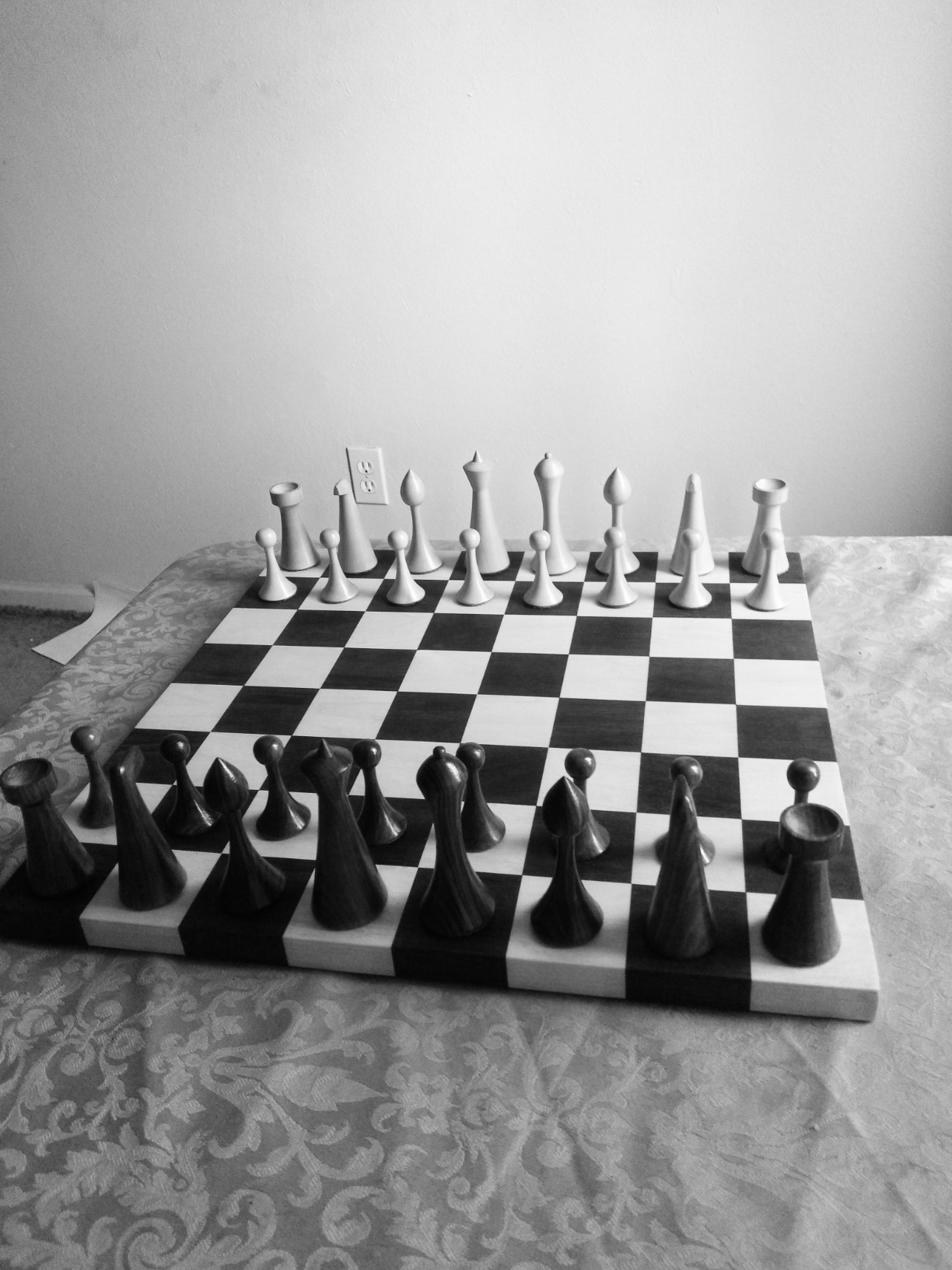 Royal Chess Mall Herman Ohme Minimalist Chess Pieces Only Chess Set, Golden Rosewood and Boxwood Wooden Chess Set, 3.6-in King, Weighted Chess Pieces customer photo 1