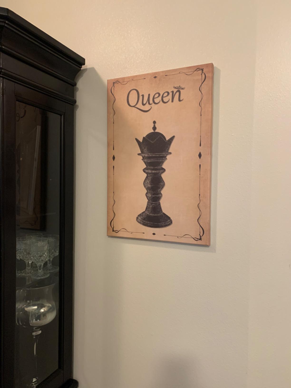 sechars Chess Canvas Wall Art Vintage King and Queen Chess Painting Poster Art Print Antique Decor for Living Room Bedroom Stretched Gallery Canvas Wrap Giclee Artwork Ready to Hang Gift Piece customer photo 2
